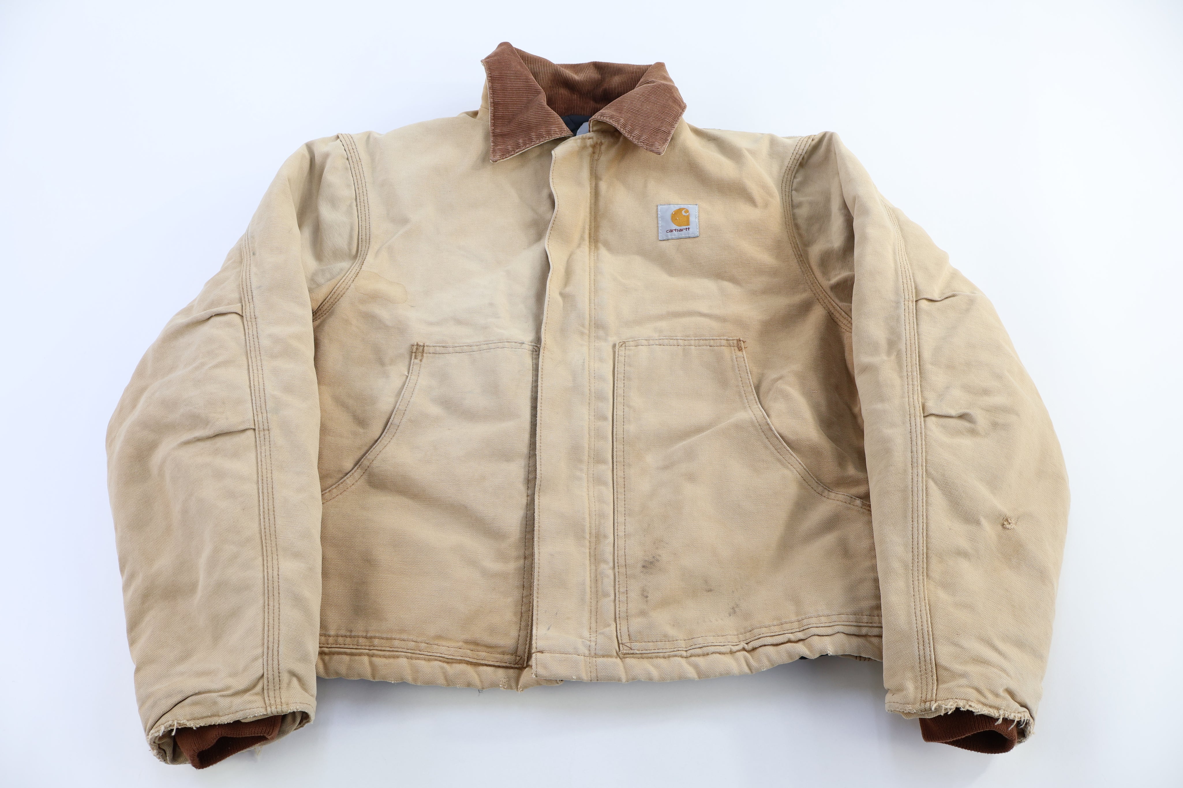 Carhartt Logo Patch Tan Full Zip Jacket