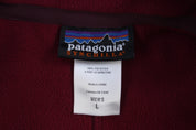 Patagonia Logo Patch Maroon Full Zip Fleece Jacket