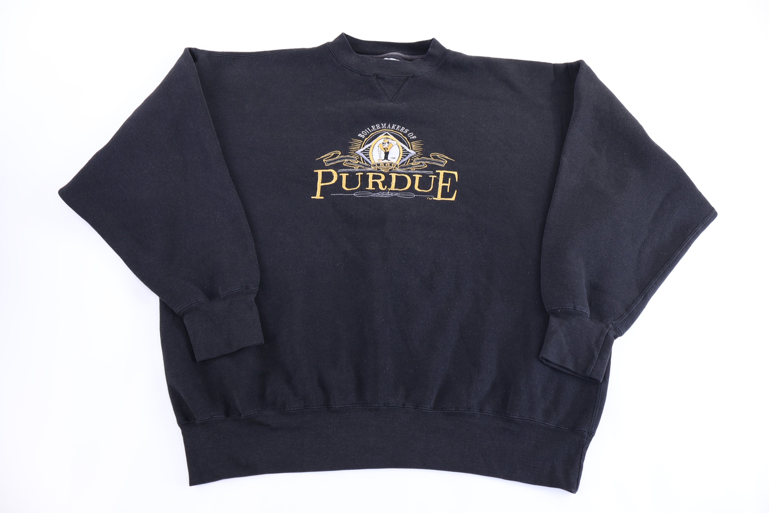 90's Purdue University Embroidered Sweatshirt