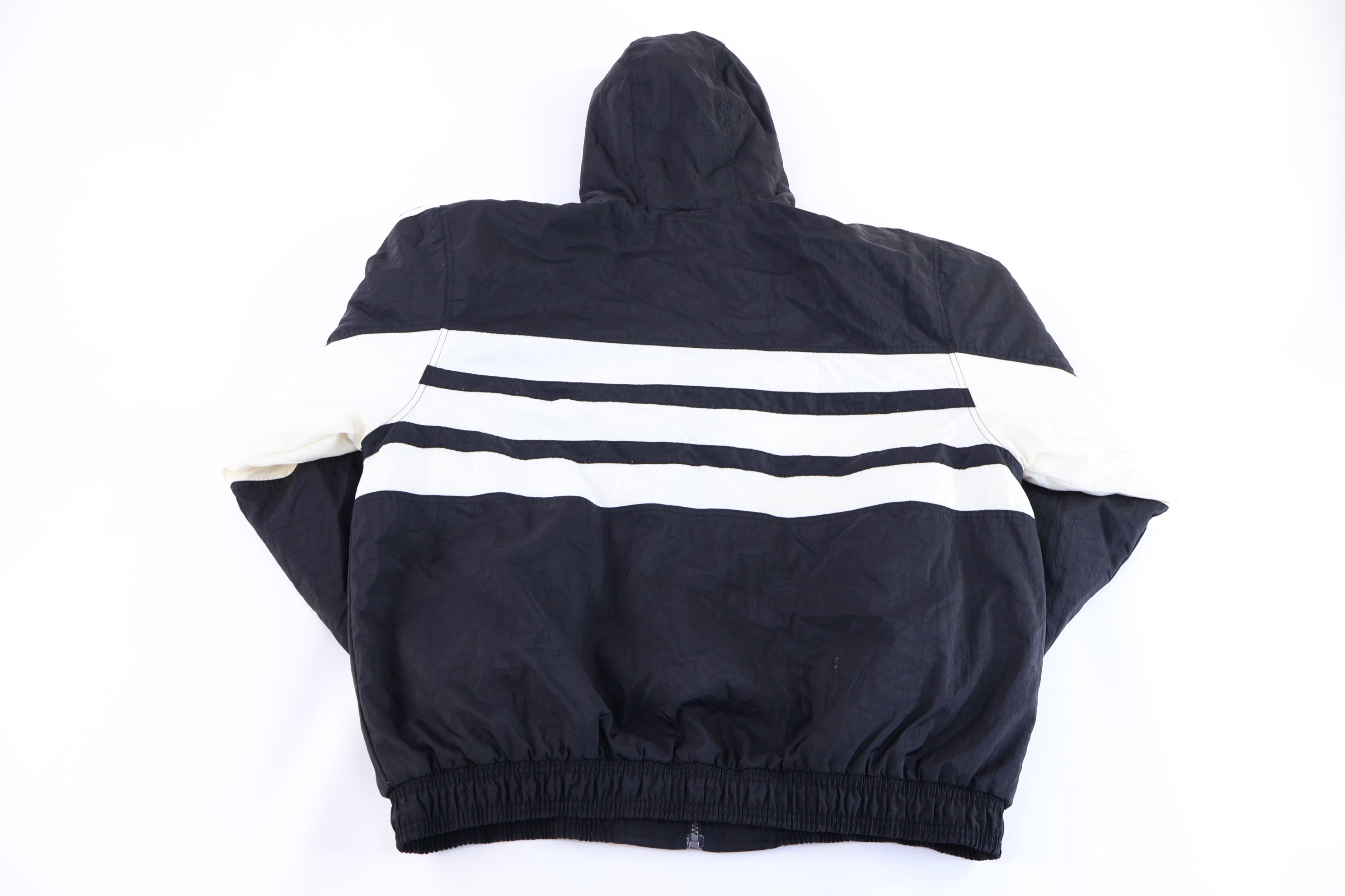 90's Adidas Black & White Full Zip Jacket