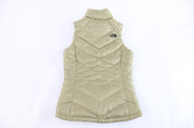 The North Face Embroidered Logo Green Puffer Vest