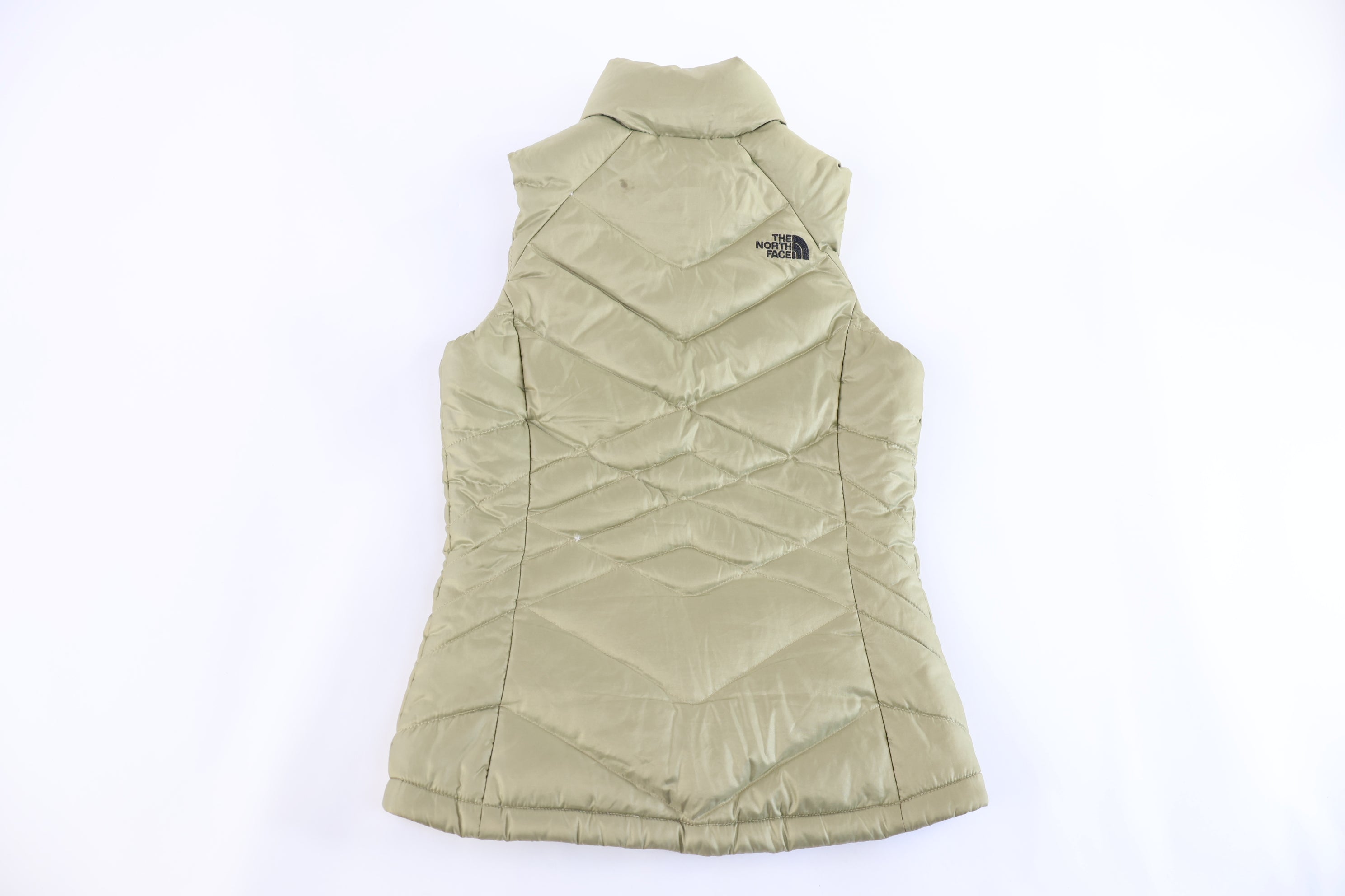 The North Face Embroidered Logo Green Puffer Vest