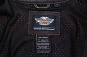 Harley Davidson Motorcycles Brown Leather Vest