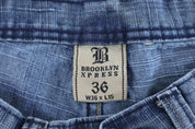 Y2K Brooklyn Xpress Dark Wash Denim Shorts