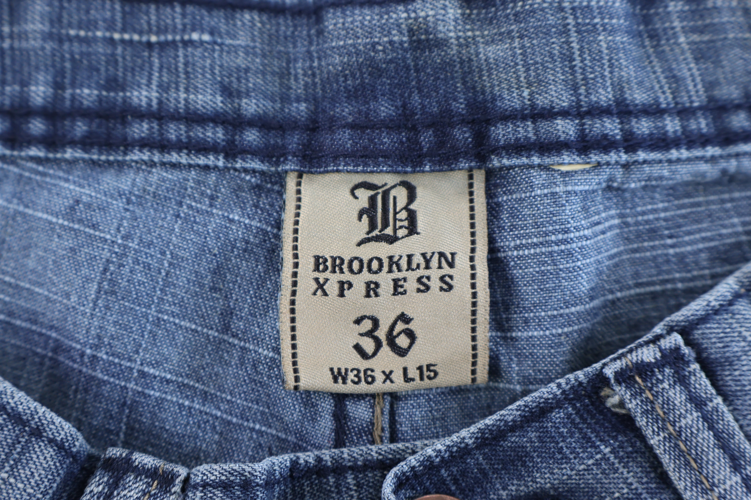 Y2K Brooklyn Xpress Dark Wash Denim Shorts