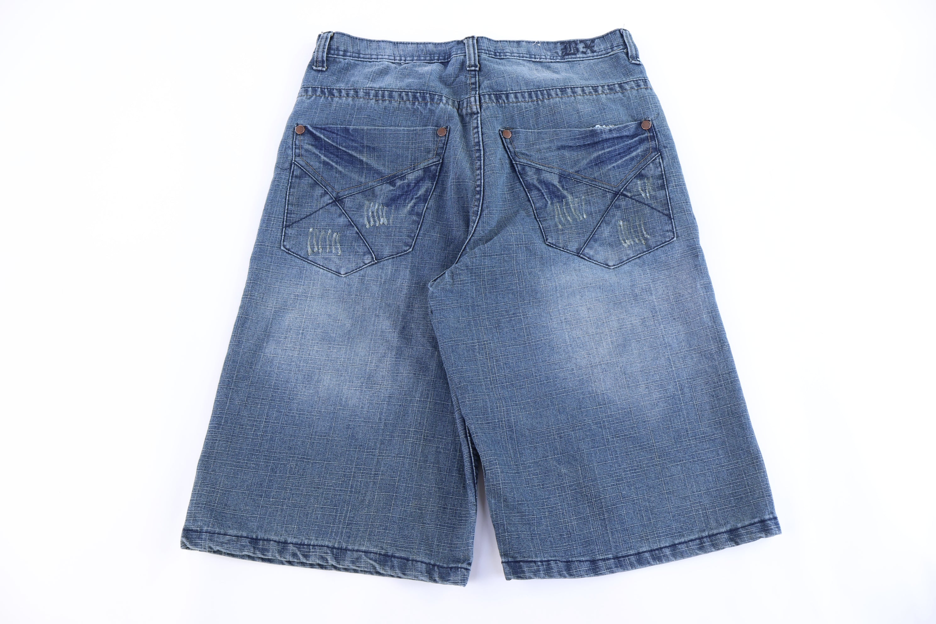 Y2K Brooklyn Xpress Dark Wash Denim Shorts