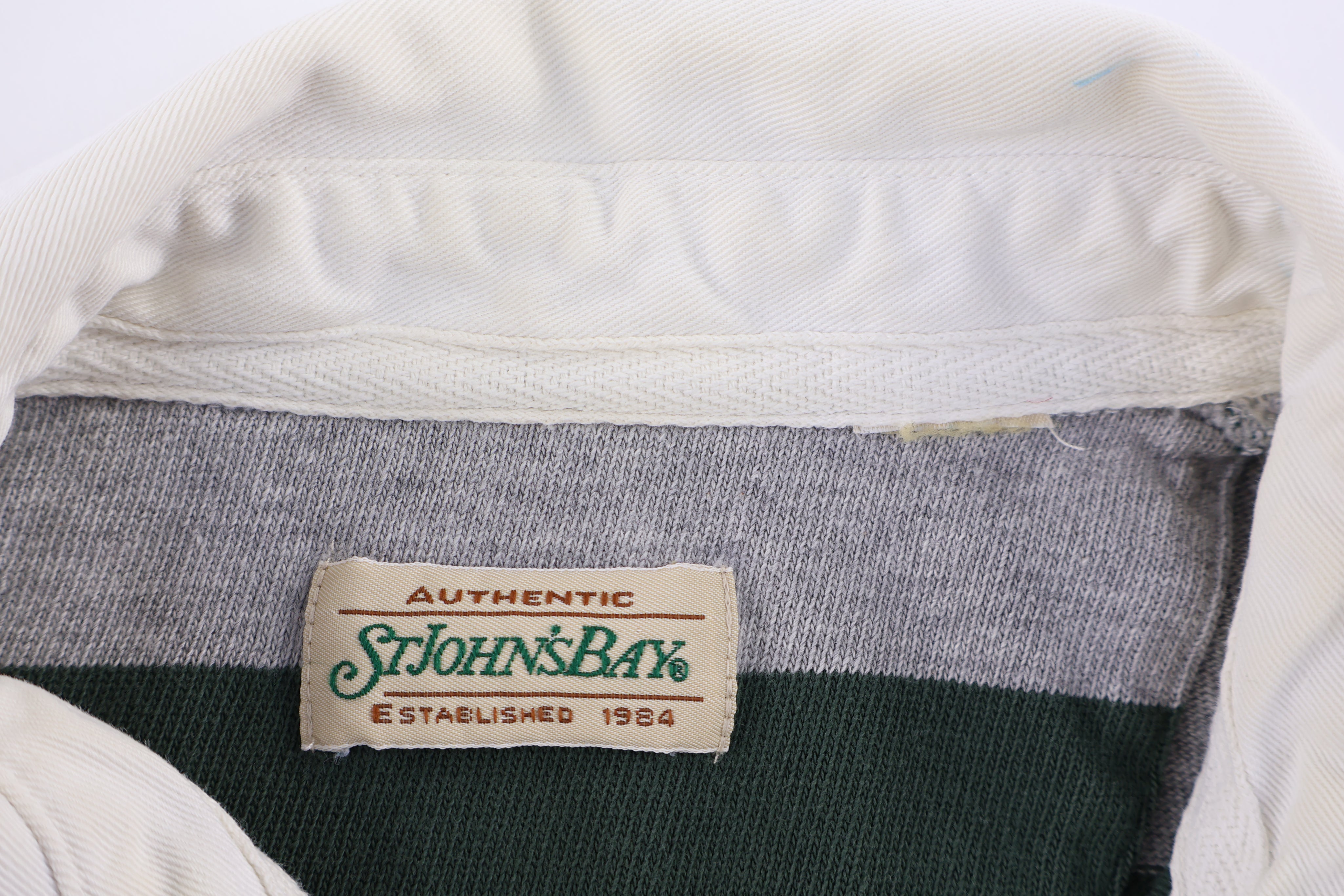 Vintage St. John's Bay Grey & Green LS Button Up