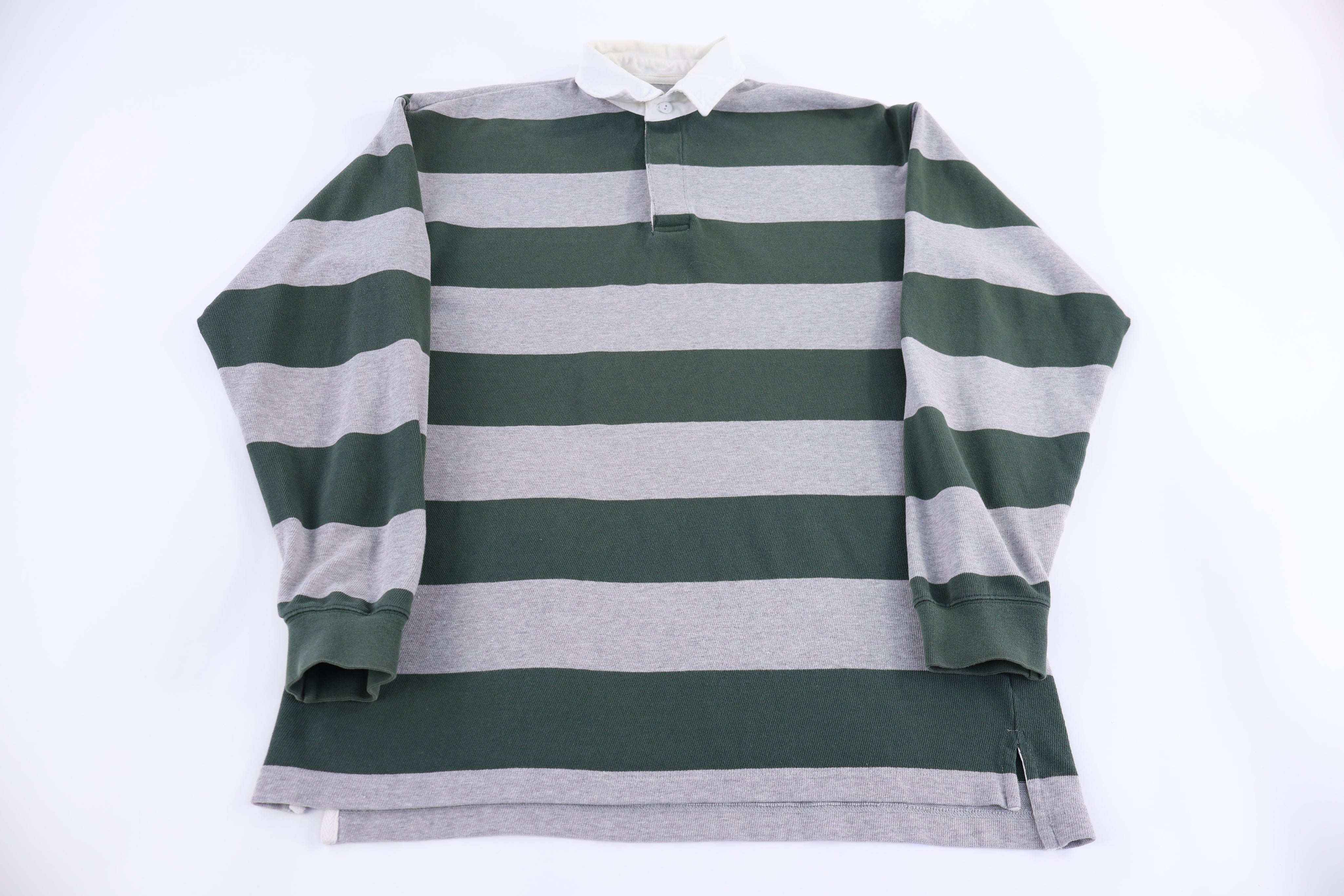 Vintage St. John's Bay Grey & Green LS Button Up