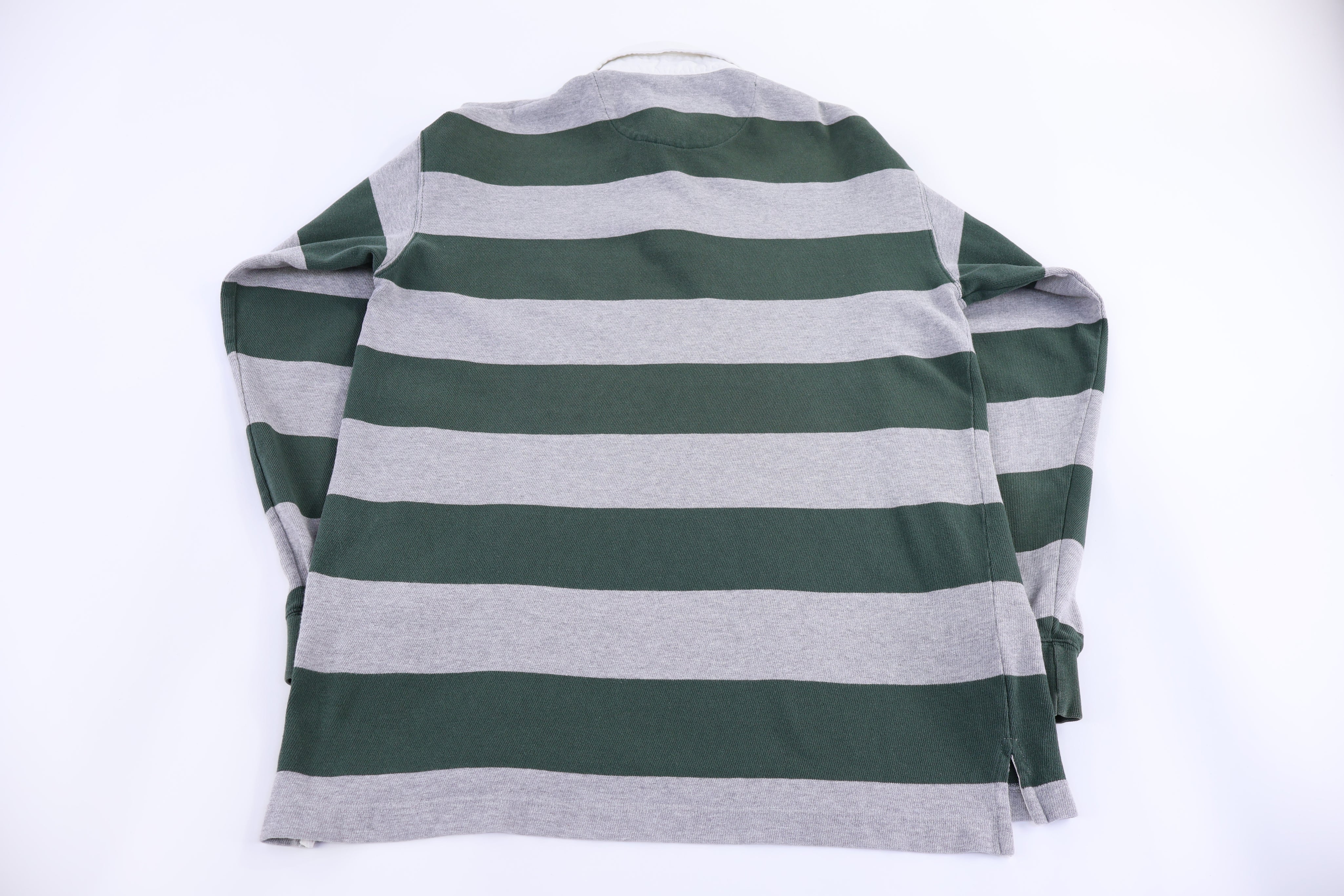Vintage St. John's Bay Grey & Green LS Button Up