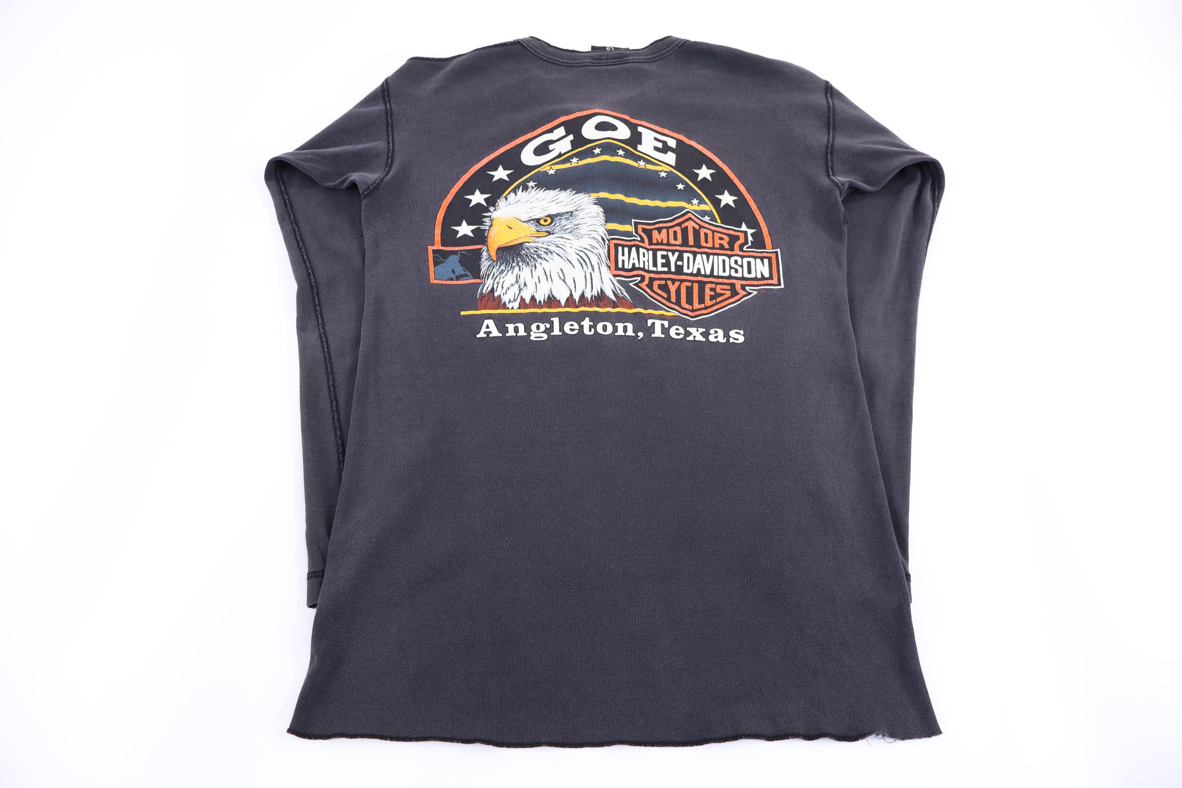 90's Harley Davidson Motorcycles Henley LS T-shirt