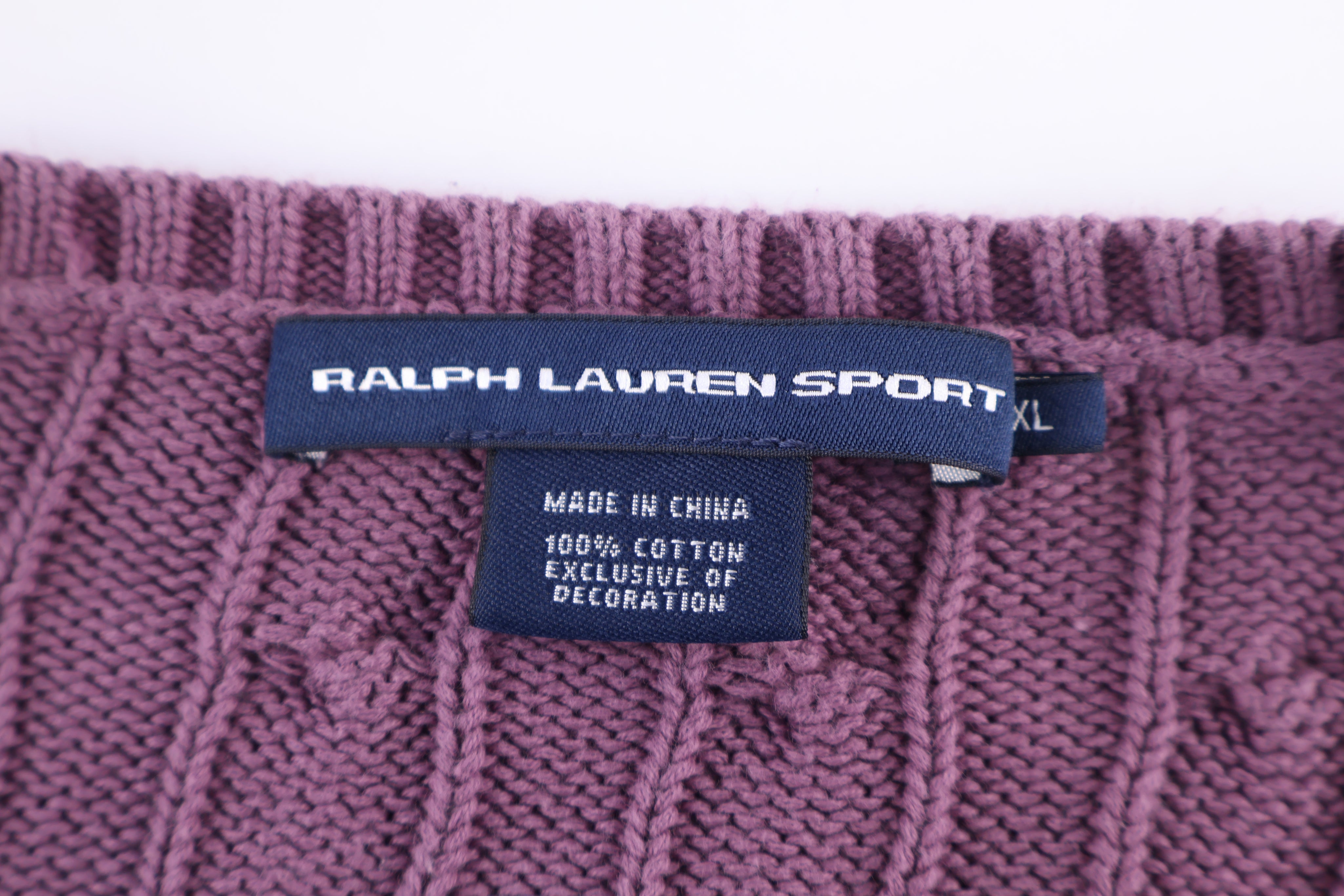 Women's Ralph Lauren Sport Purple Cable Knit Sweater