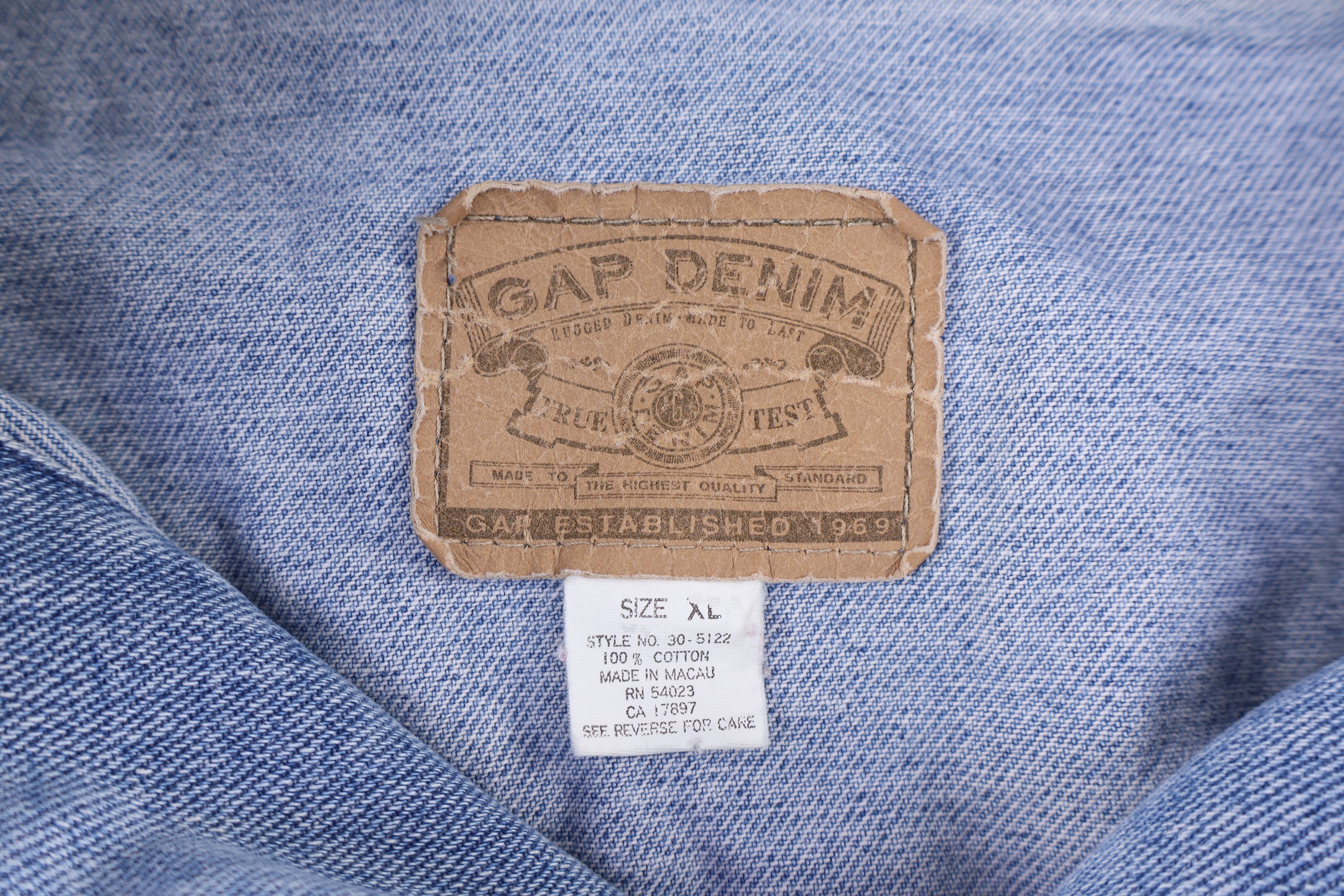 90's Gap Denim Light Wash Denim Jacket