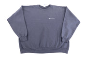 90's Champion Embroidered Logo Grey Blank Sweatshirt