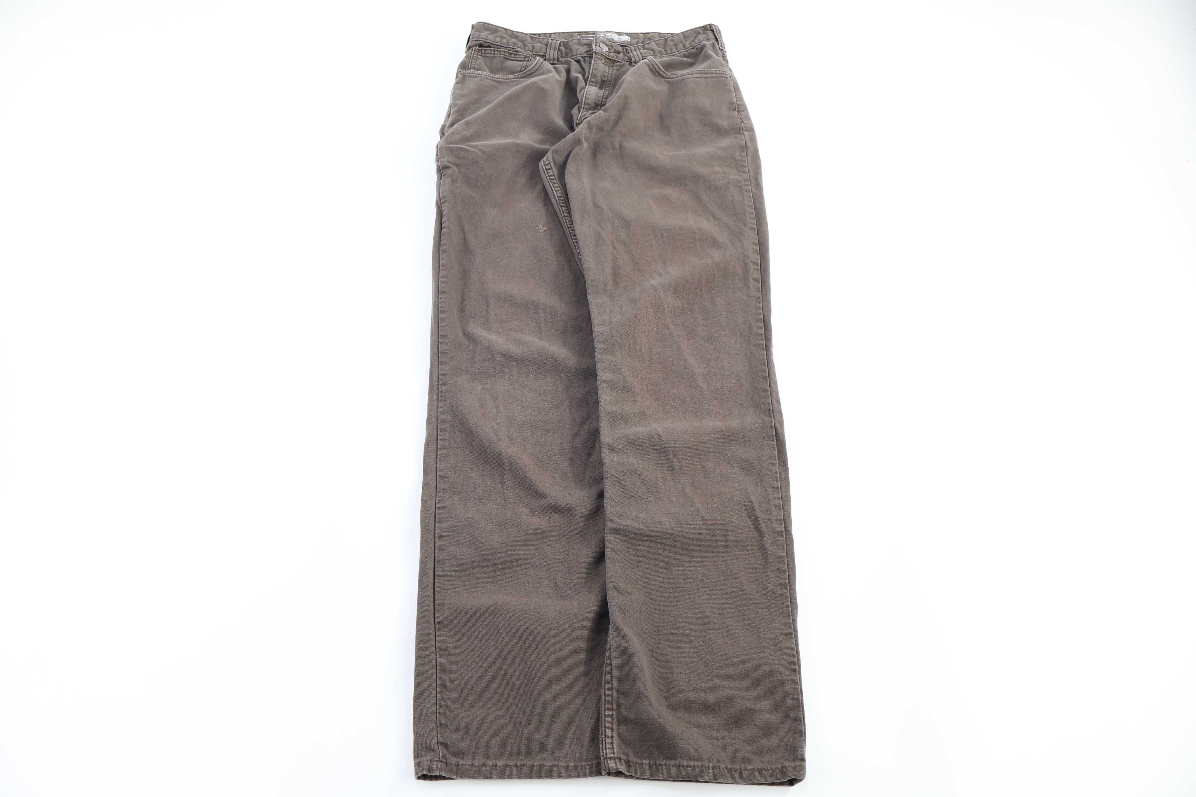 Carhartt Logo Patch Brown Relaxed Fit Pants