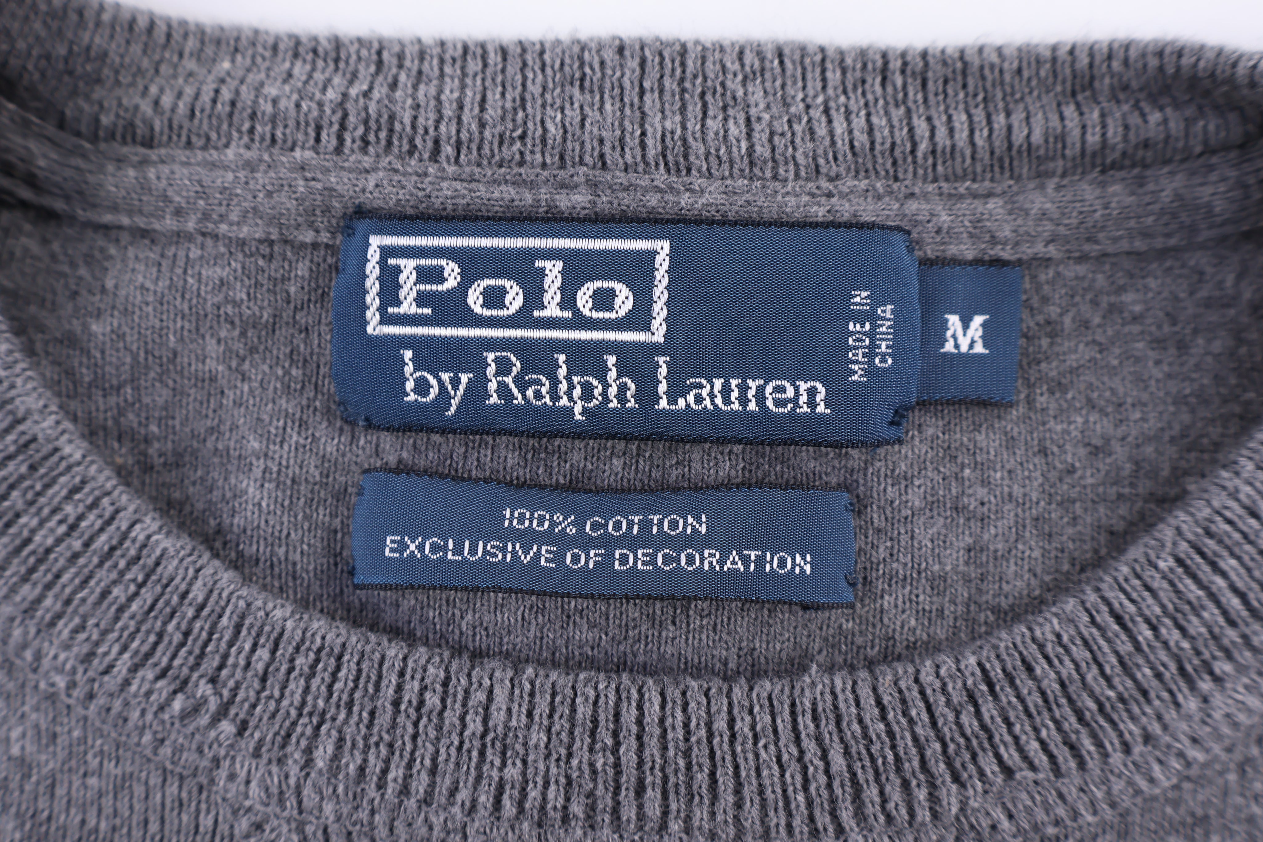 Polo by Ralph Lauren Embroidered Logo Grey Sweater