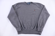 Polo by Ralph Lauren Embroidered Logo Grey Sweater
