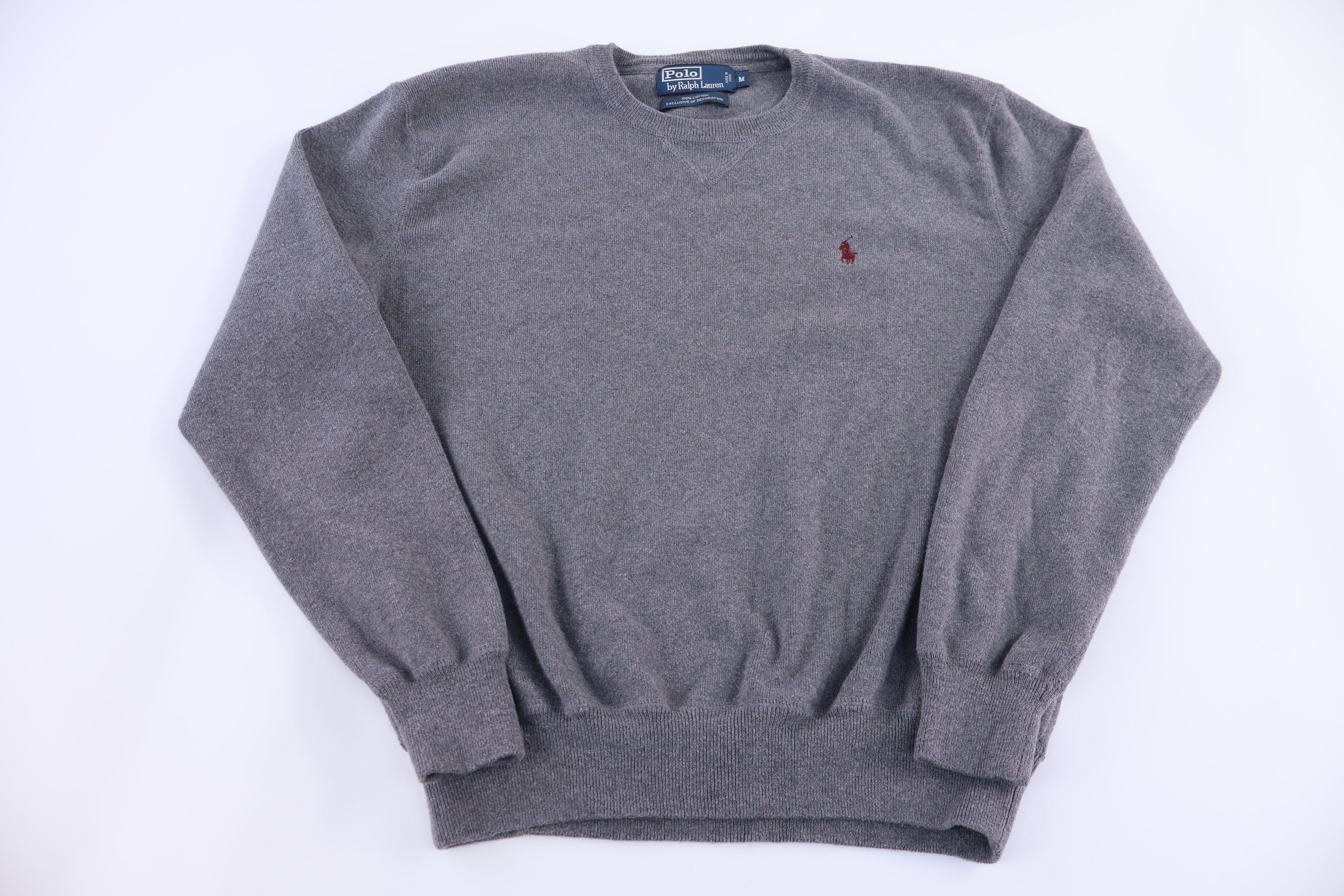 Polo by Ralph Lauren Embroidered Logo Grey Sweater