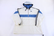 90's Adidas Embroidered Logo Multicolor Half Zip Windbreaker