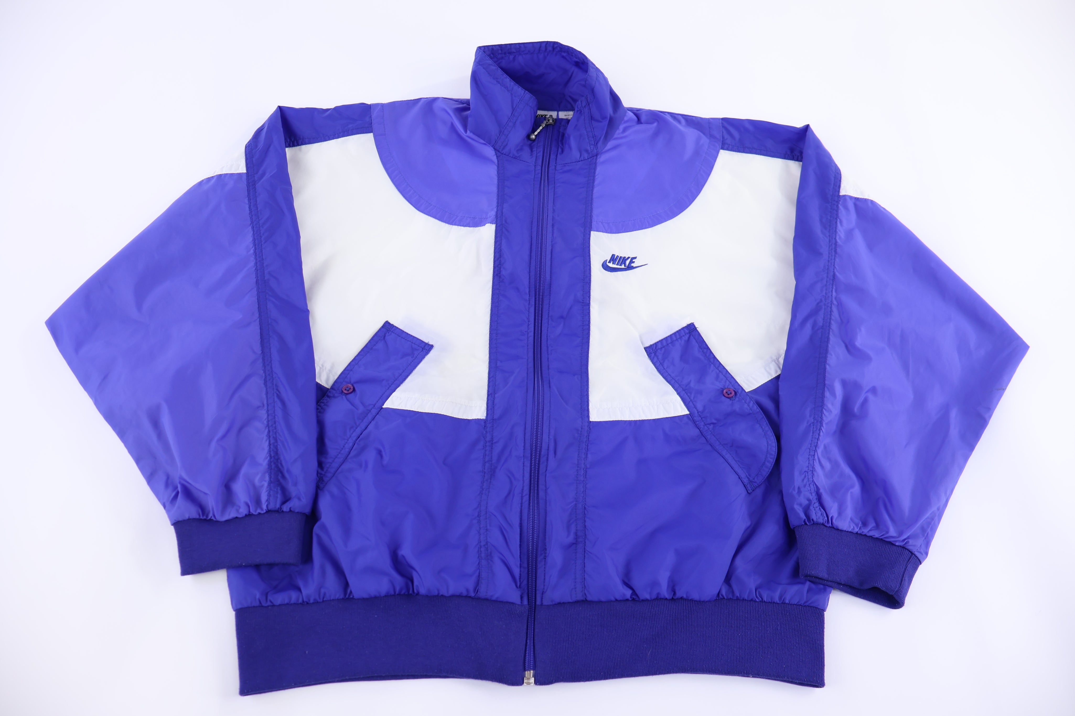 Women's Nike Embroidered Logo Blue & White Full Zip Jacket