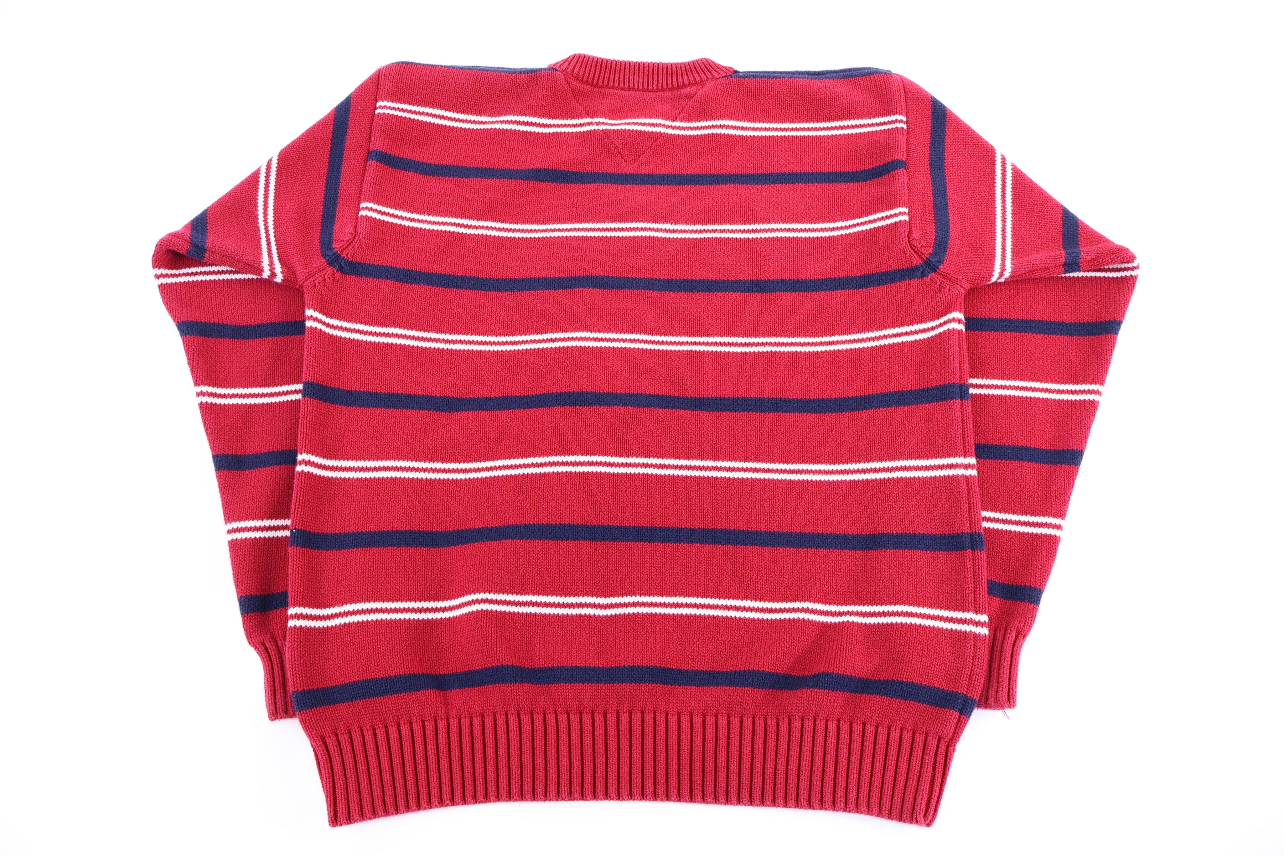 90’s Tommy Hilfiger Embroidered Logo Multicolor Knit Sweater