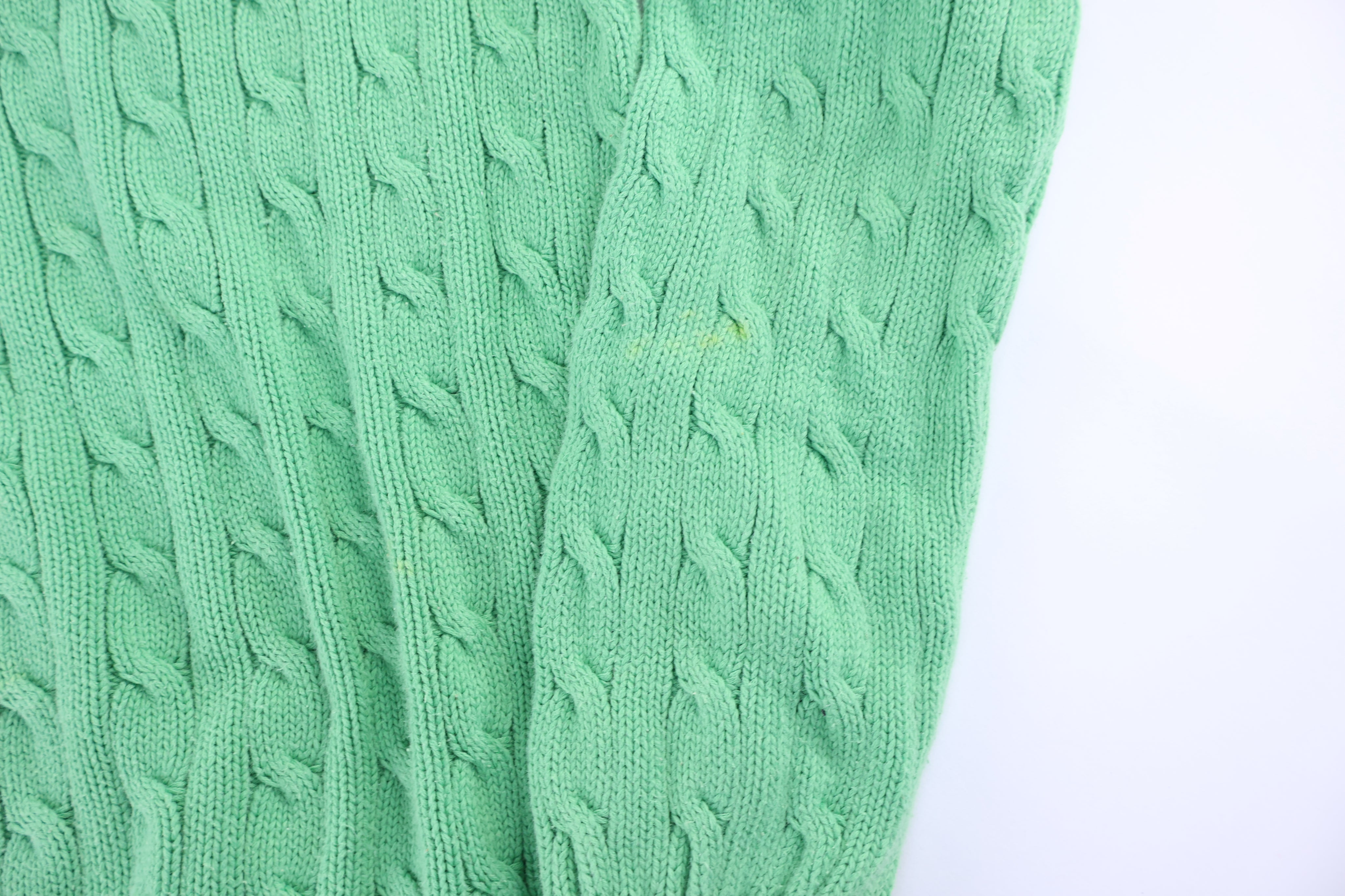 Youth Polo Ralph Lauren Embroidered Logo Green Knit Sweater