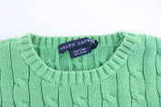 Youth Polo Ralph Lauren Embroidered Logo Green Knit Sweater