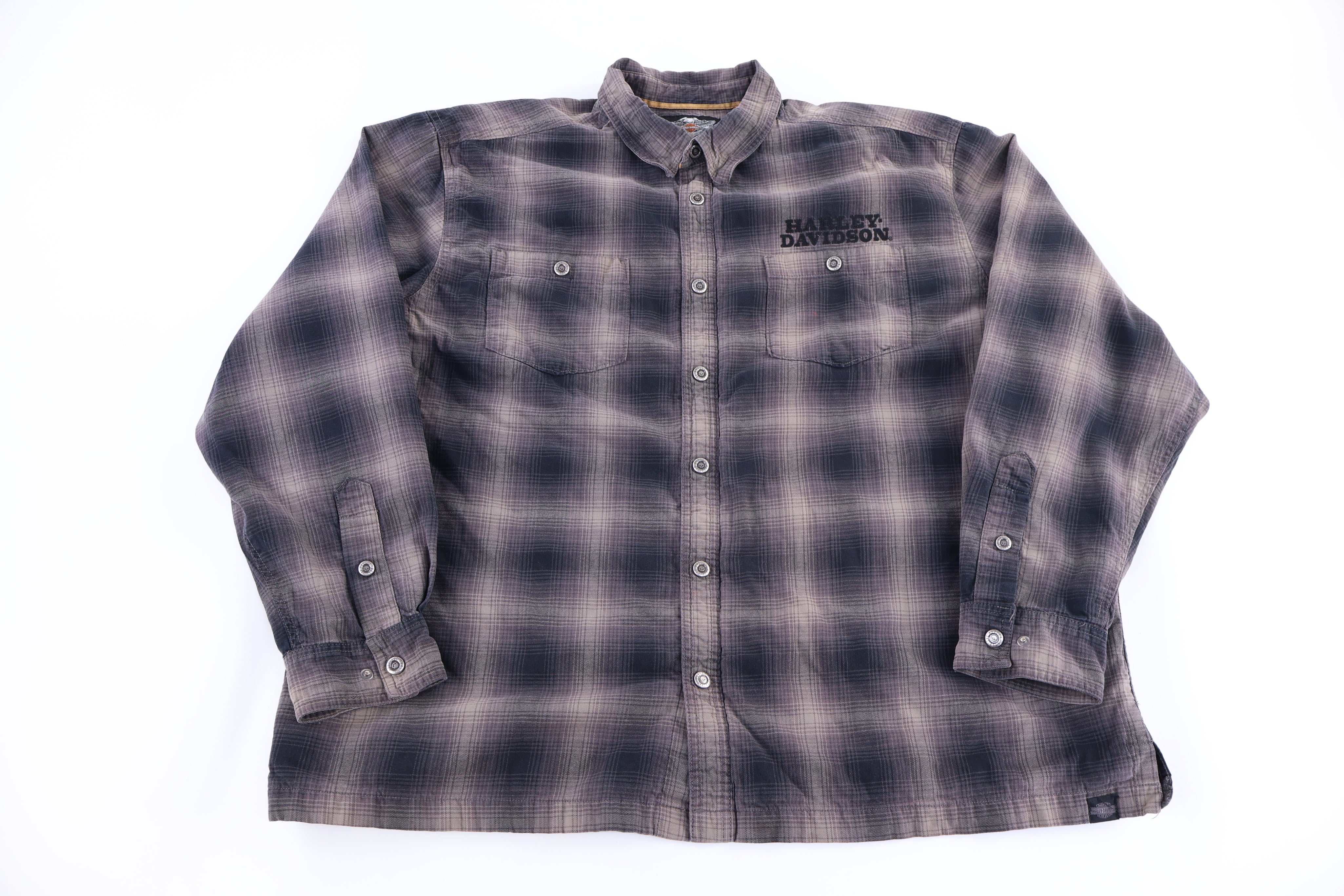 Harley Davidson Motorcycles Plaid LS Button Down