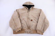 Carhartt Logo Patch Tan Full Zip Jacket