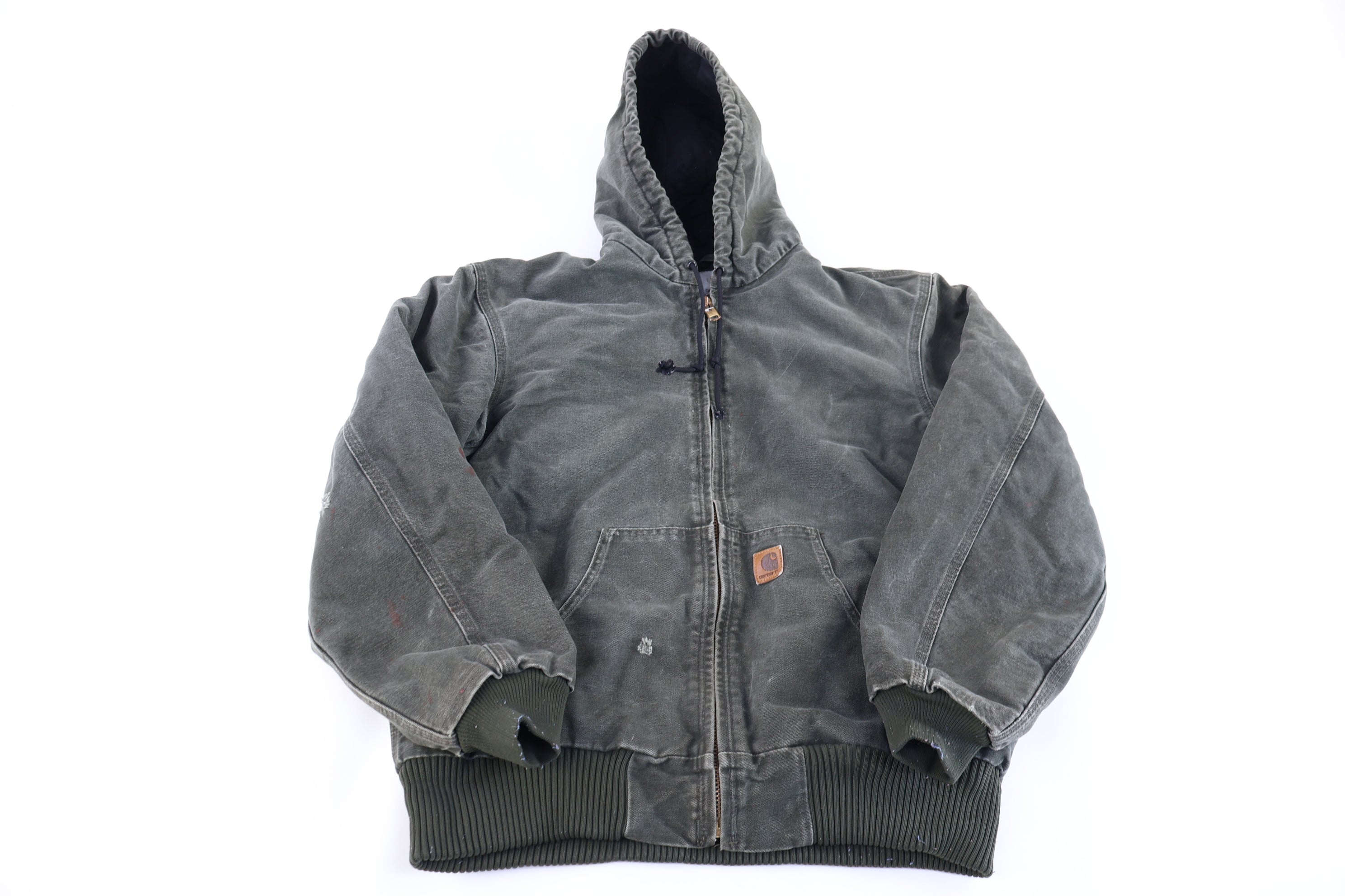 Carhartt Logo Patch Green Full Zip Jacket
