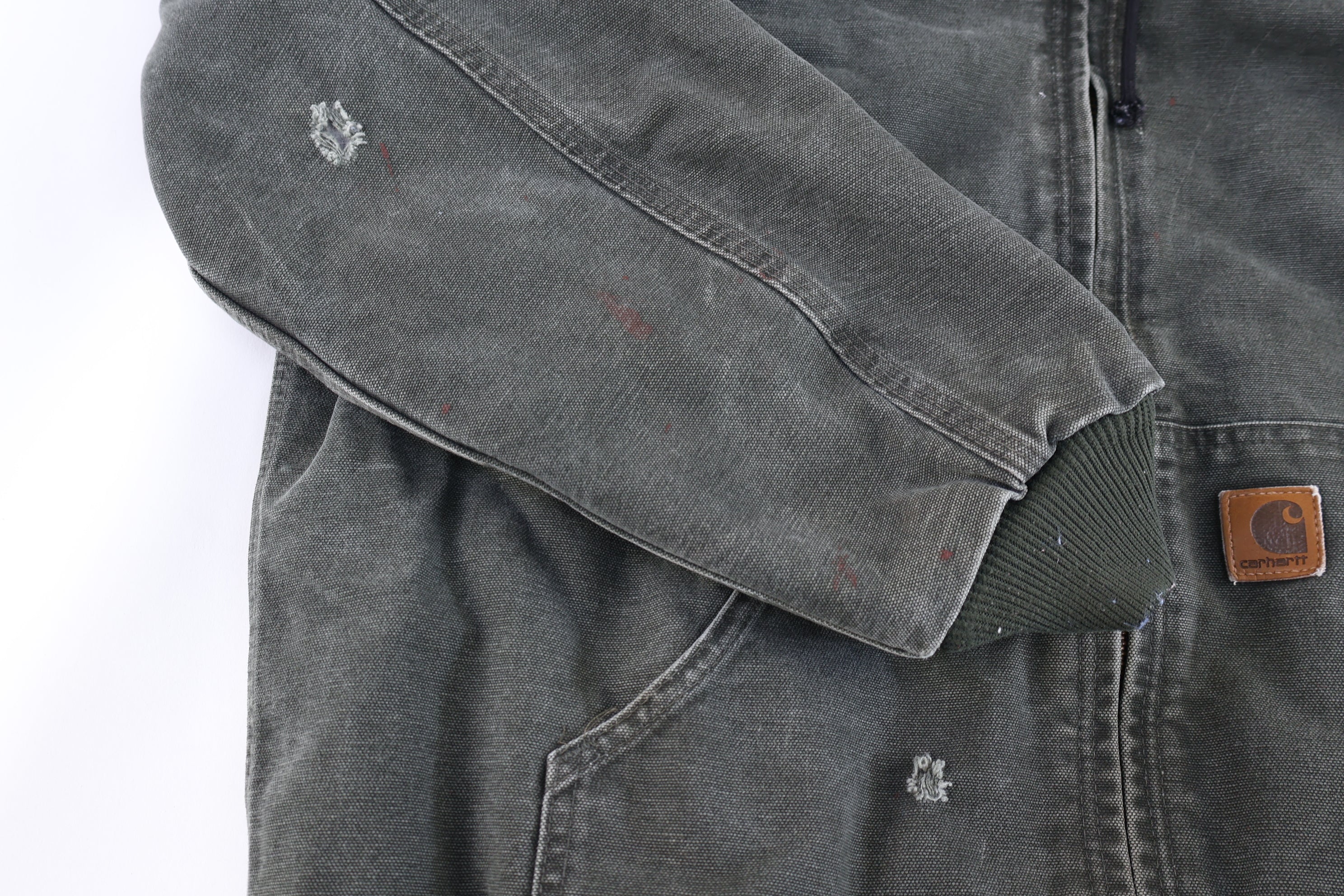 Carhartt Logo Patch Green Full Zip Jacket