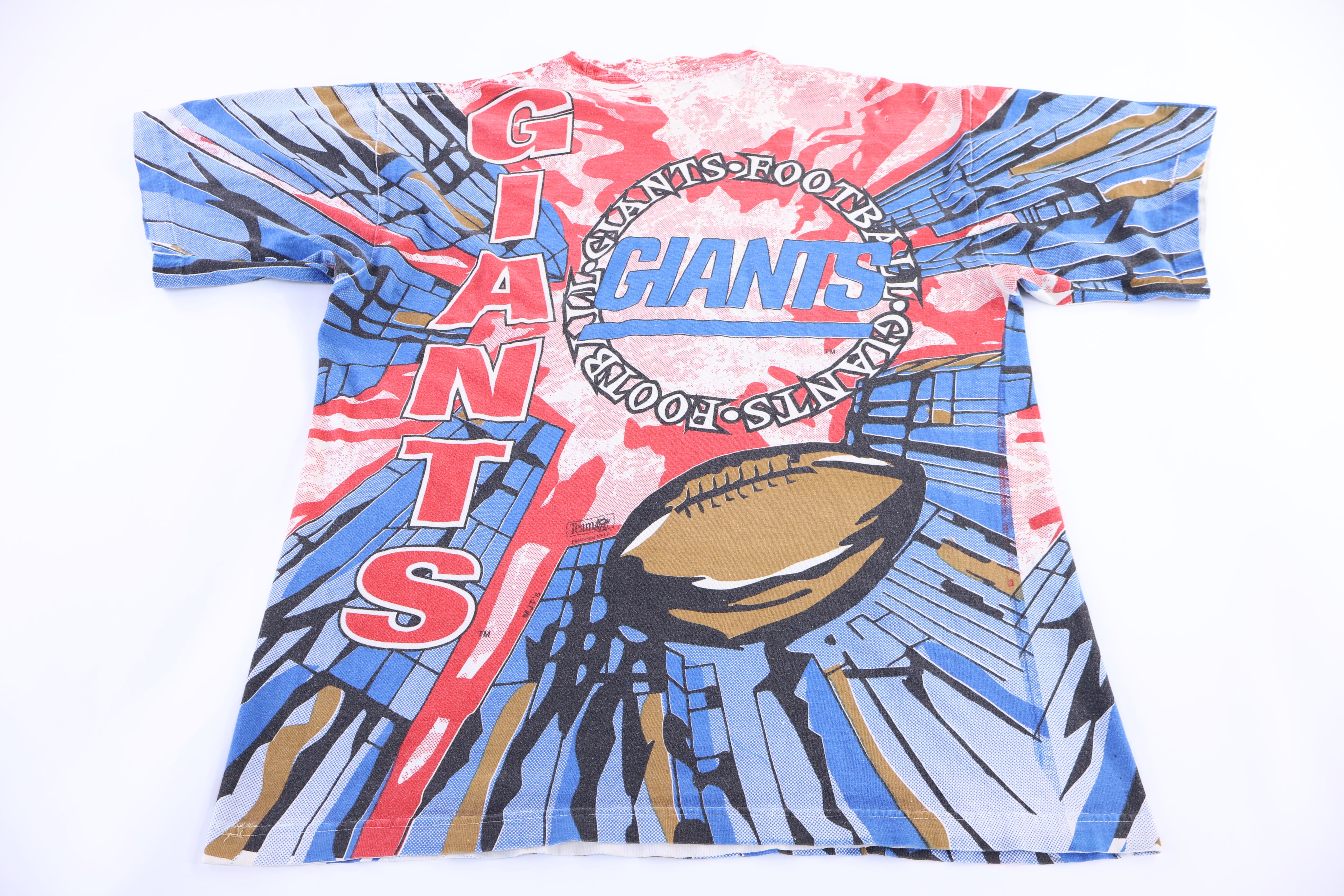 90's New York Giants Football All Over Graphic T-shirt