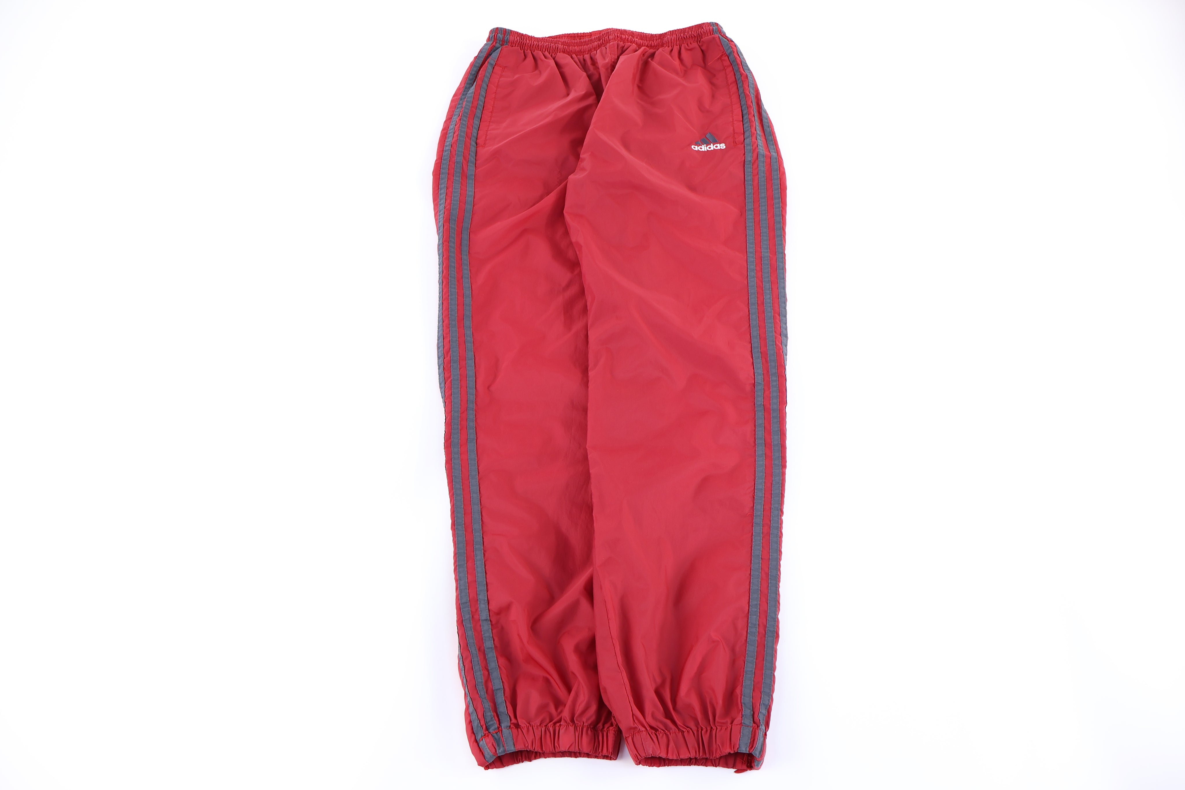 90's Adidas Embroidered Logo Red Track Pants