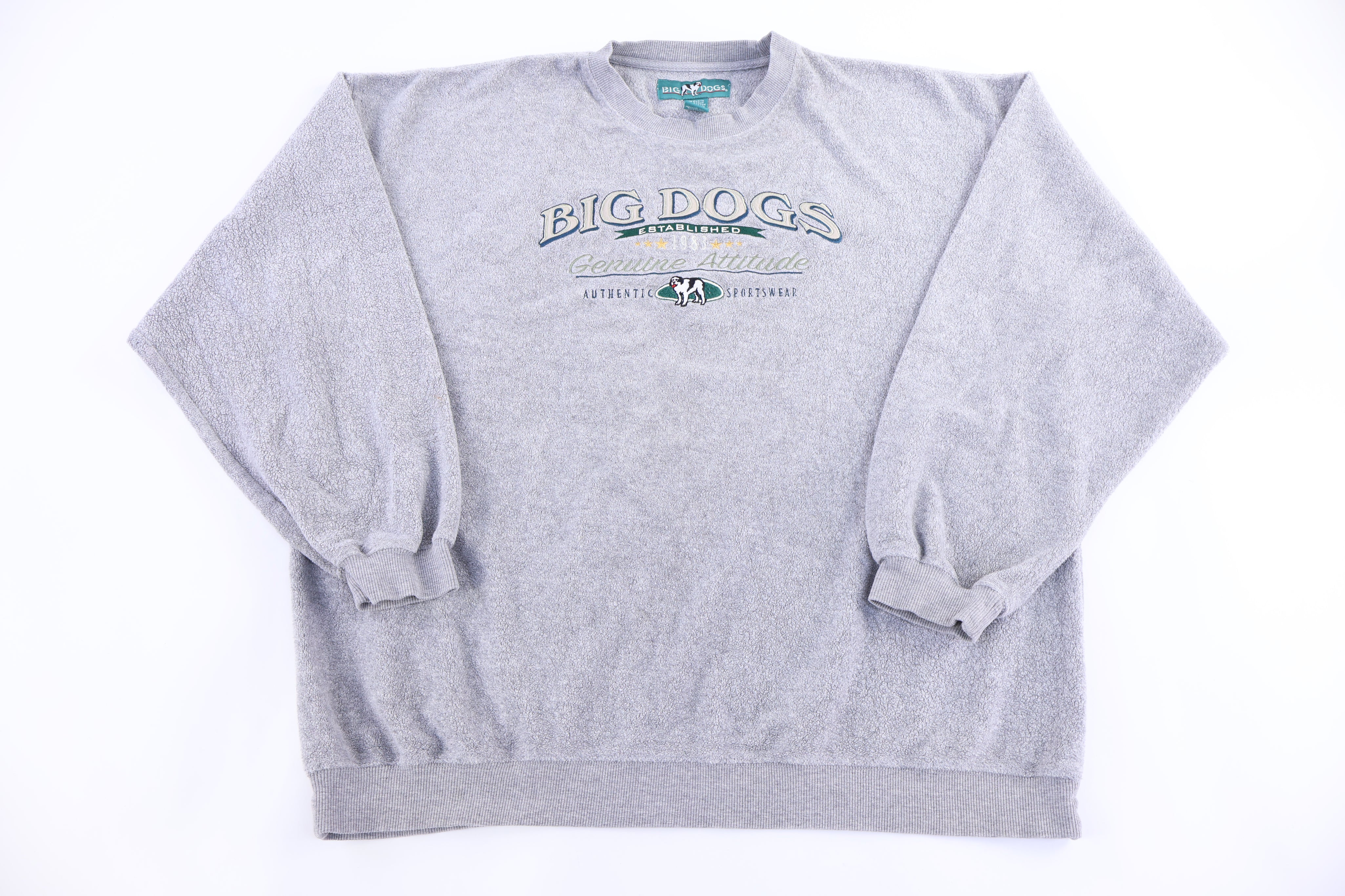 Vintage Big Dogs Grey Fleece Pullover