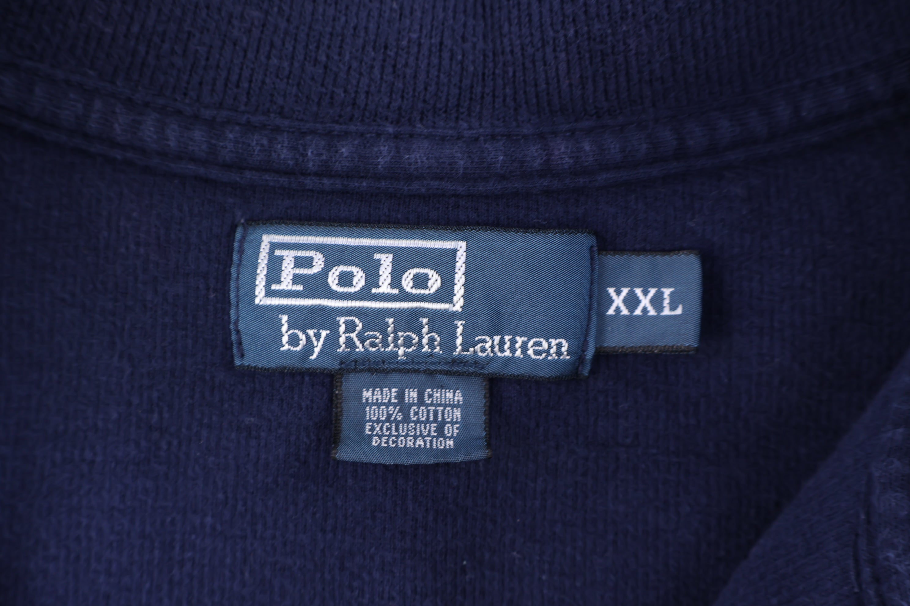 Polo by Ralph Lauren Embroidered Logo Blue Quarter Zip Pullover