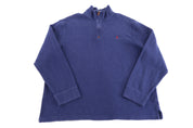 Polo by Ralph Lauren Embroidered Logo Blue Quarter Zip Pullover