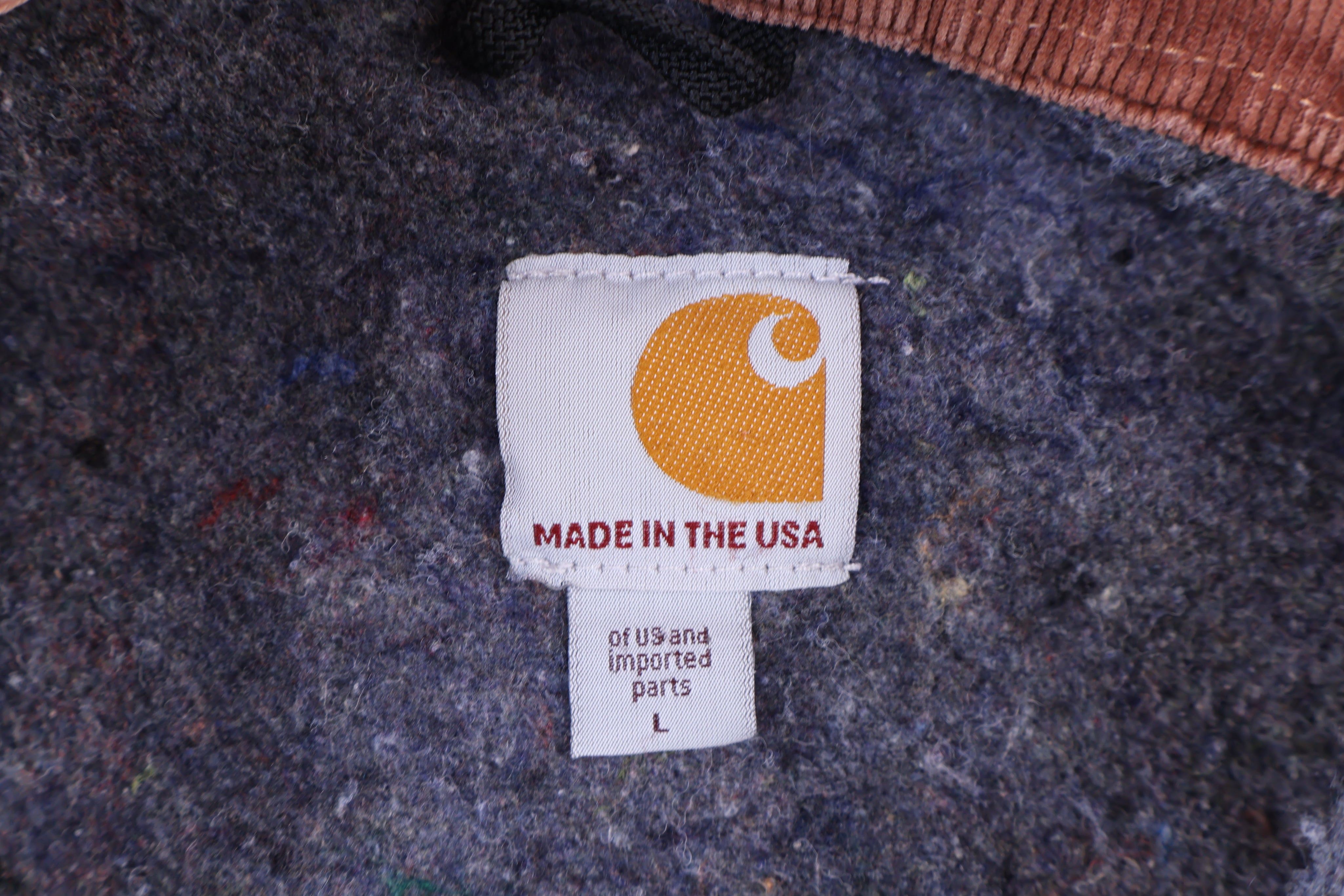 Carhartt Logo Patch Tan Blanket Lined Detroit Jacket