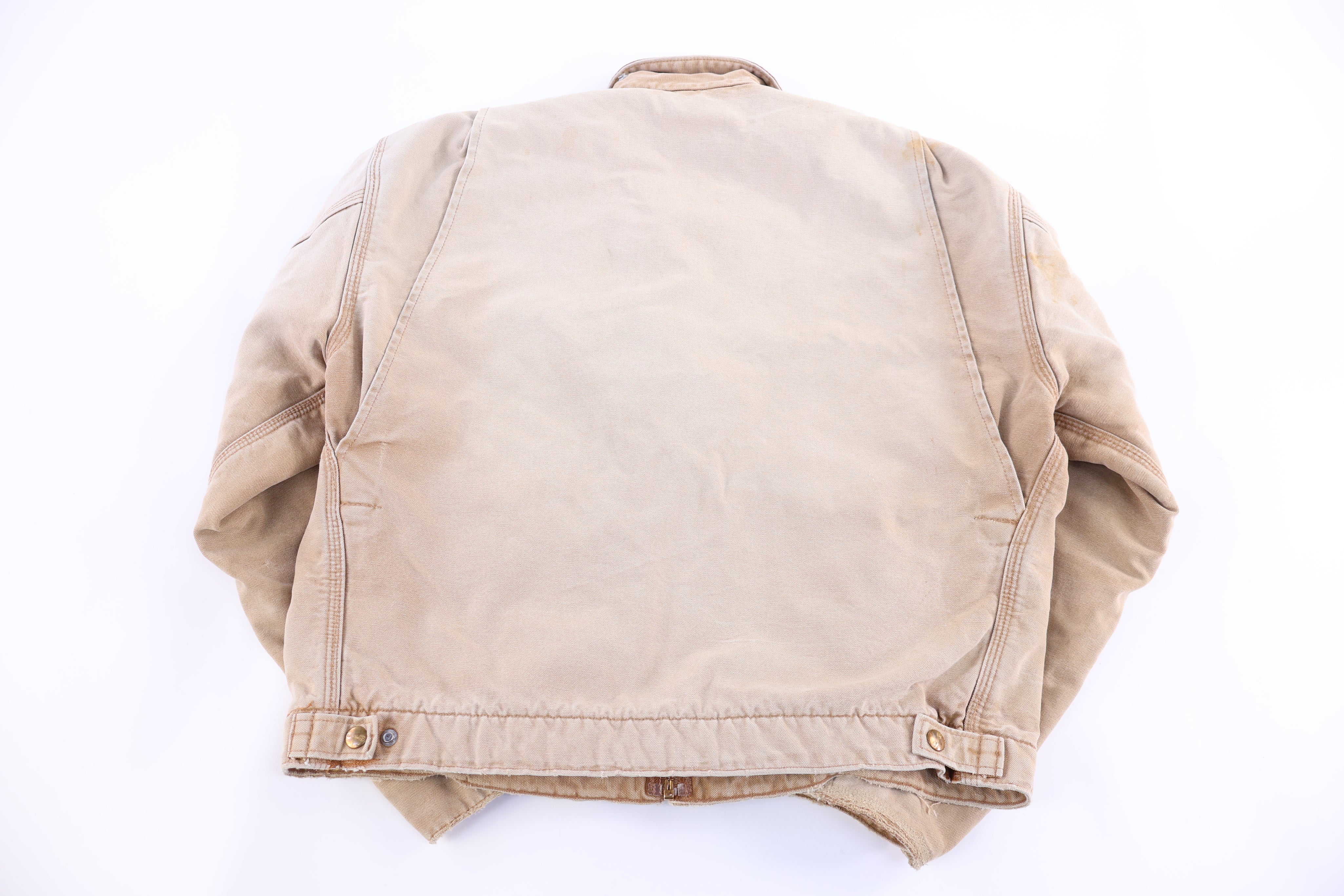 Carhartt Logo Patch Tan Blanket Lined Detroit Jacket