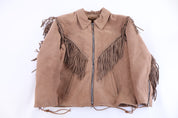 Women's Antelope Creek Leather Full Zip Fringe Jacket