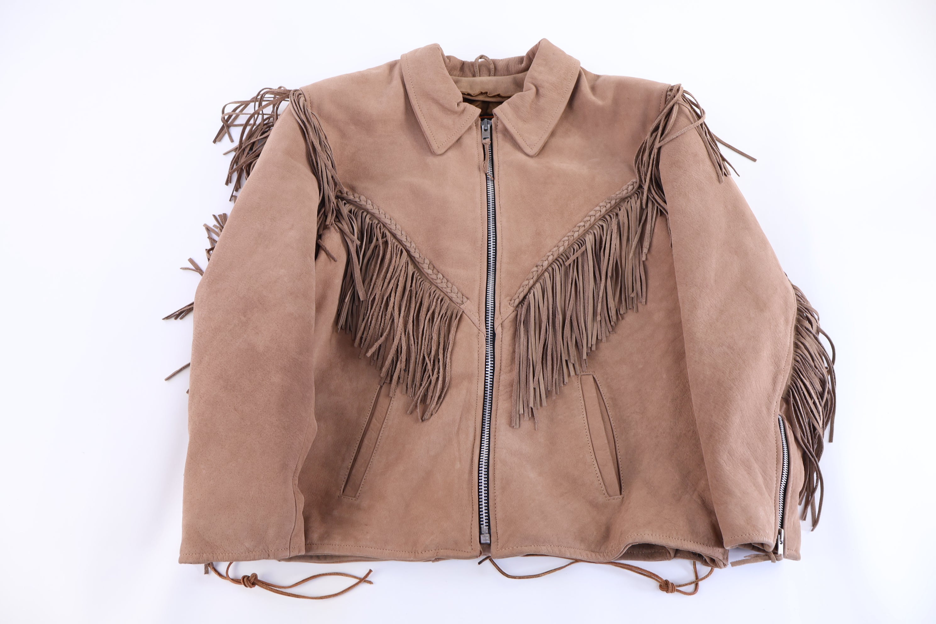 Women's Antelope Creek Leather Full Zip Fringe Jacket