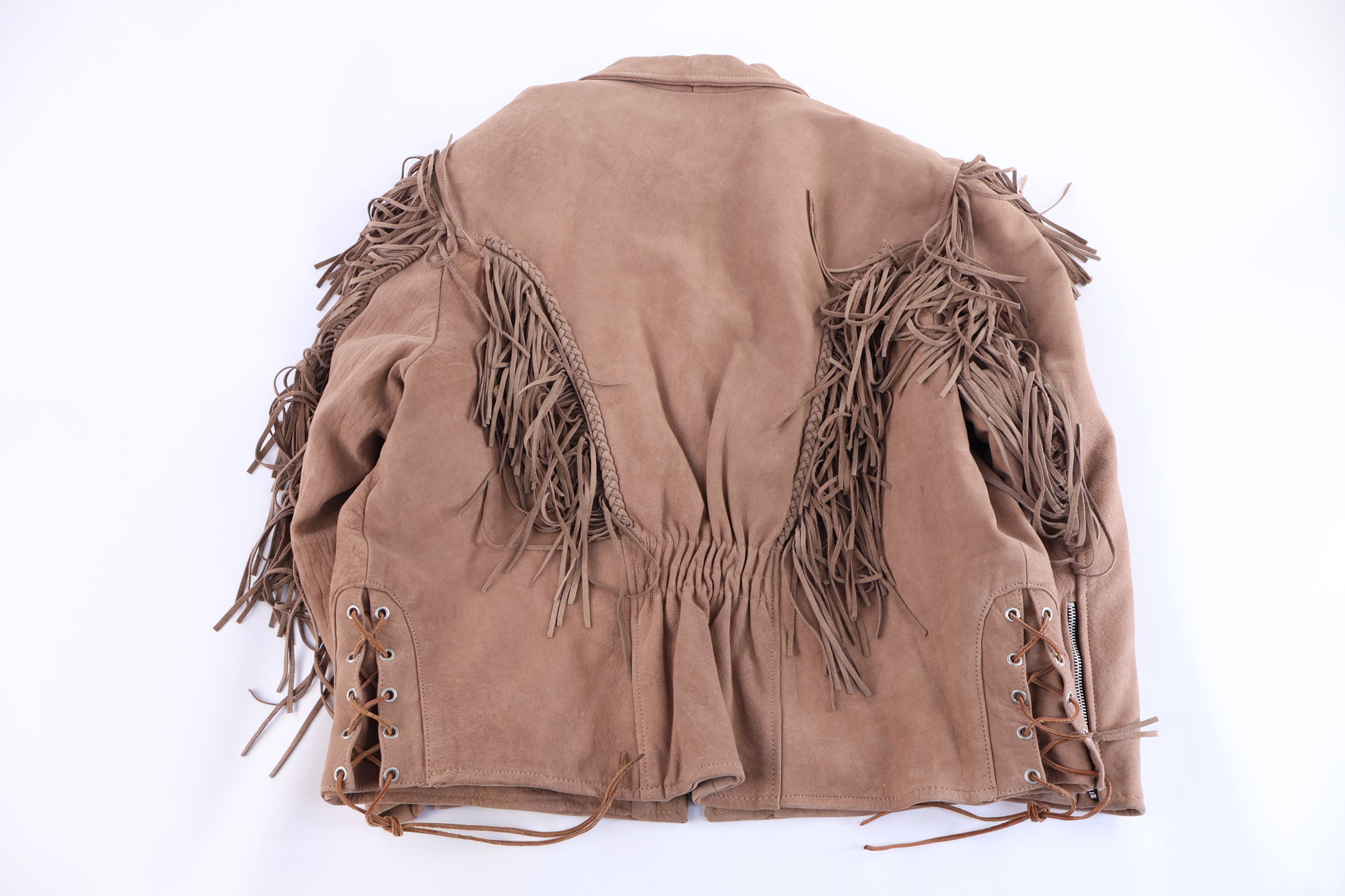 Women's Antelope Creek Leather Full Zip Fringe Jacket