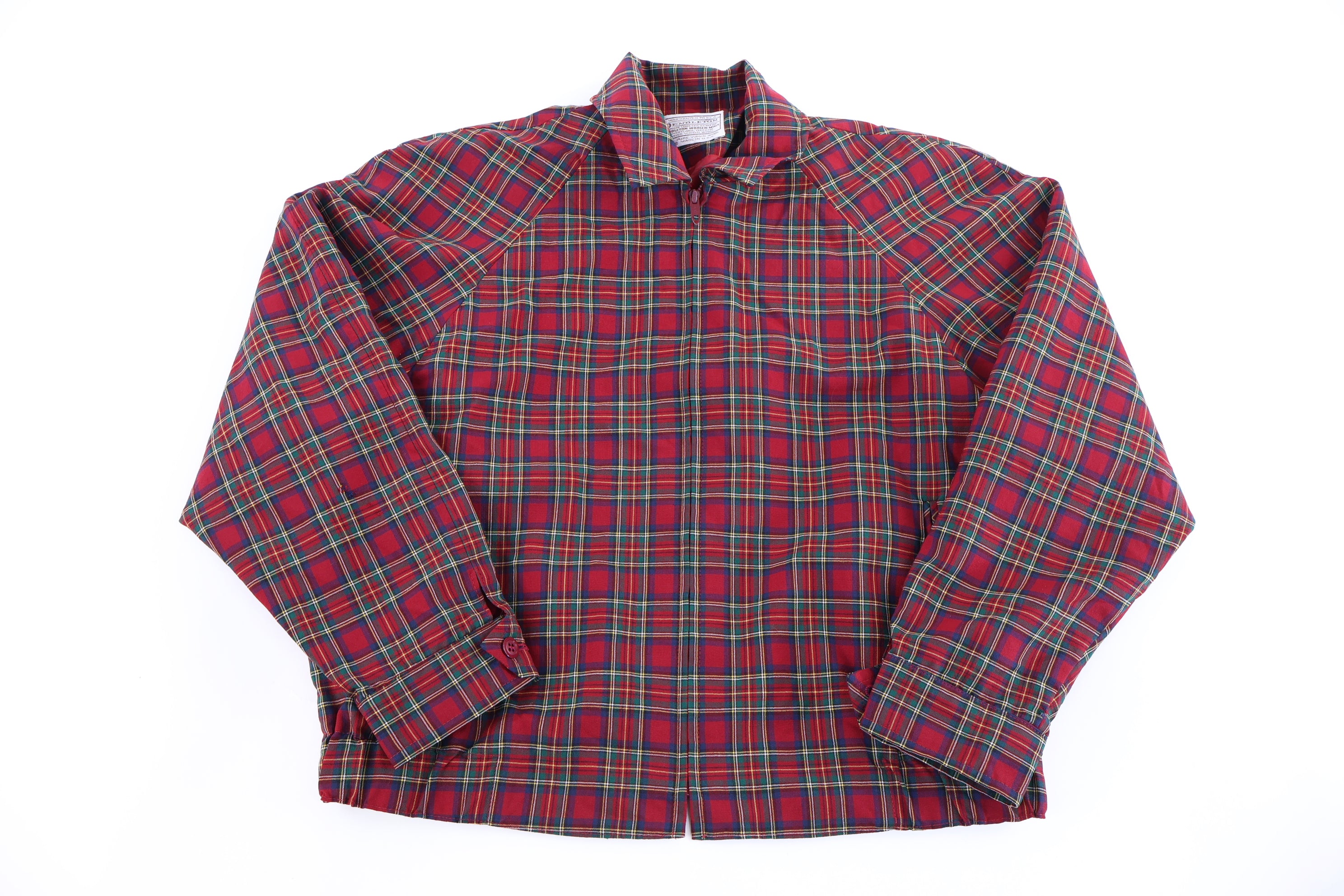 Women's 90's Pendleton Multicolor Plaid Full Zip Jacket