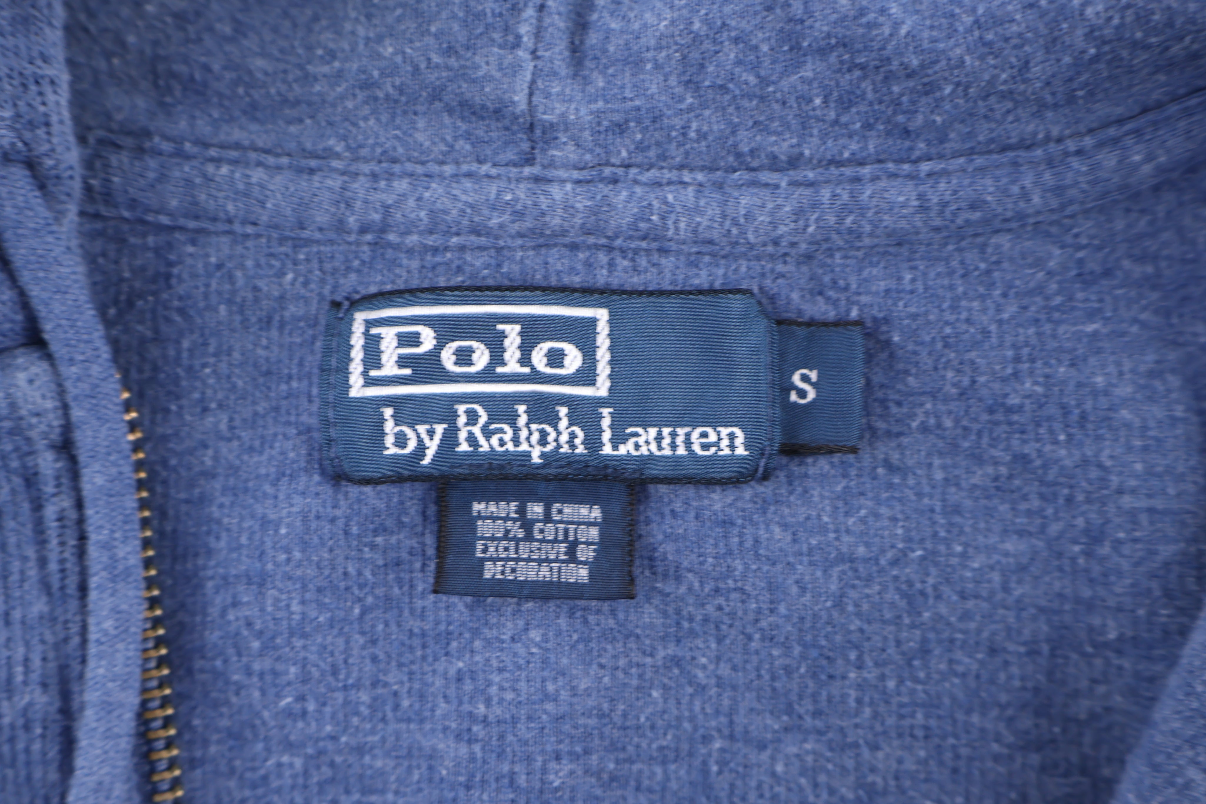 Polo by Ralph Lauren Embroidered Logo Blue Full Zip Hoodie