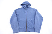 Polo by Ralph Lauren Embroidered Logo Blue Full Zip Hoodie