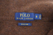 Polo Ralph Lauren Embroidered Logo Brown Quarter Zip Sweater