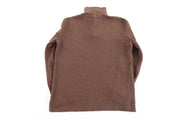 Polo Ralph Lauren Embroidered Logo Brown Quarter Zip Sweater