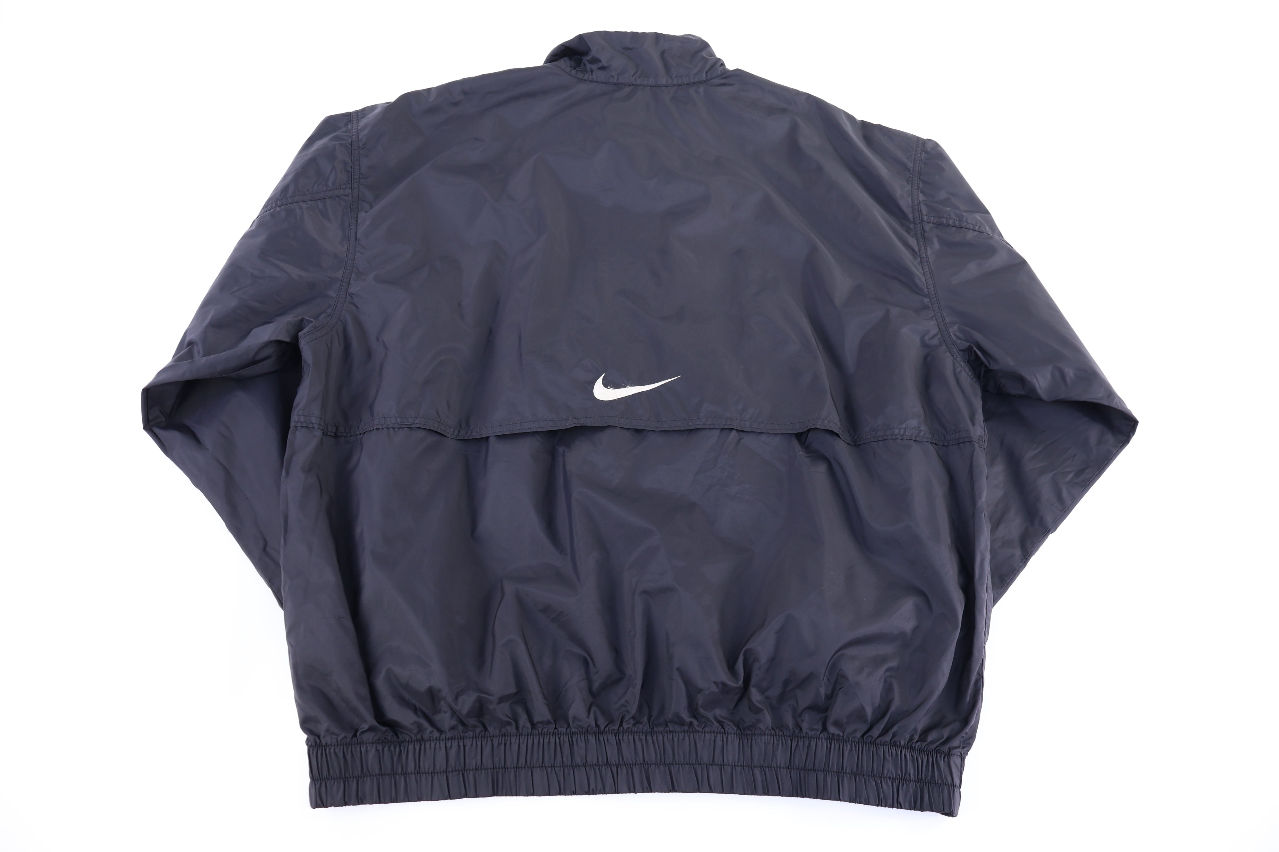 90's Nike Embroidered Logo Black Full Zip Jacket