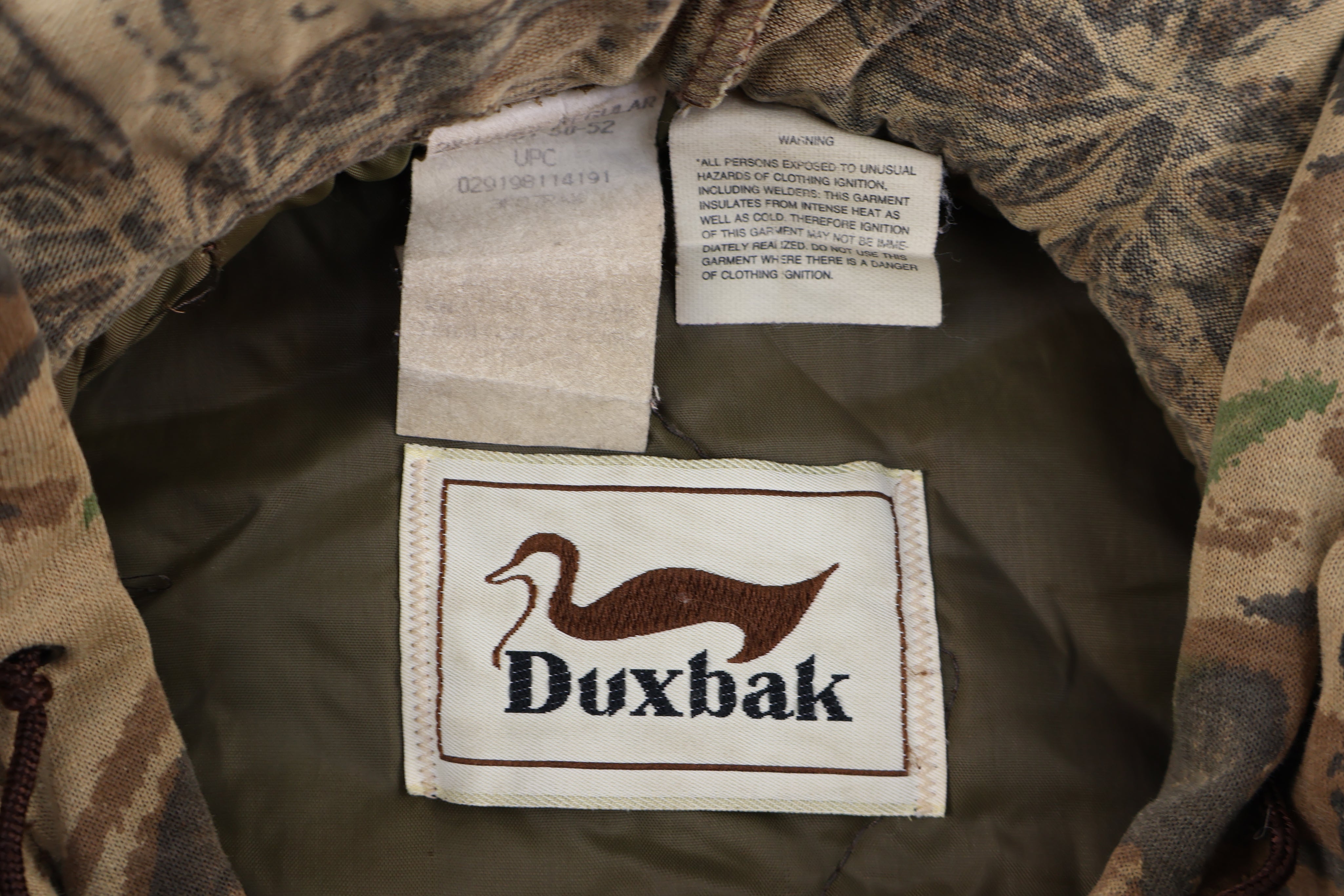 90's Duxbak Camo Full Snap Jacket