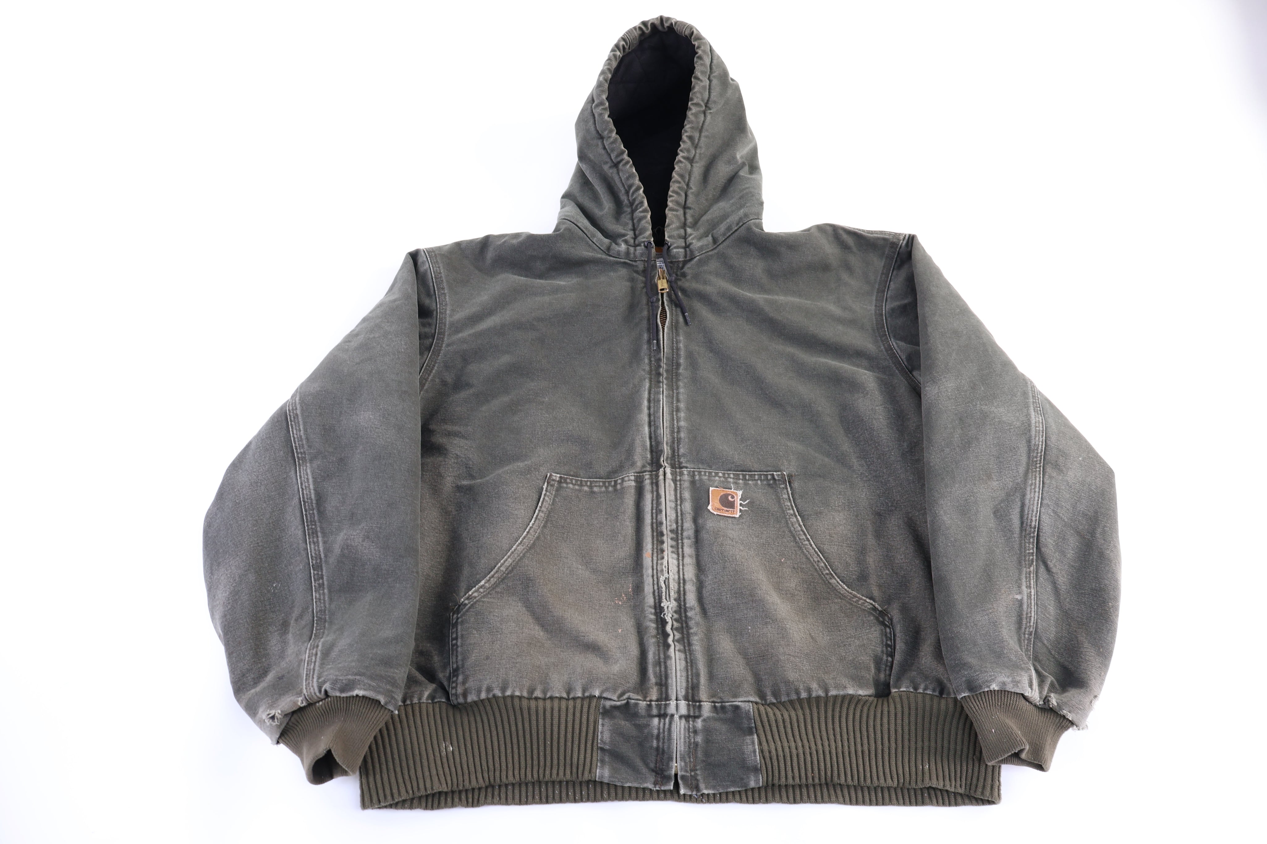 Carhartt Logo Patch Green Full Zip Jacket