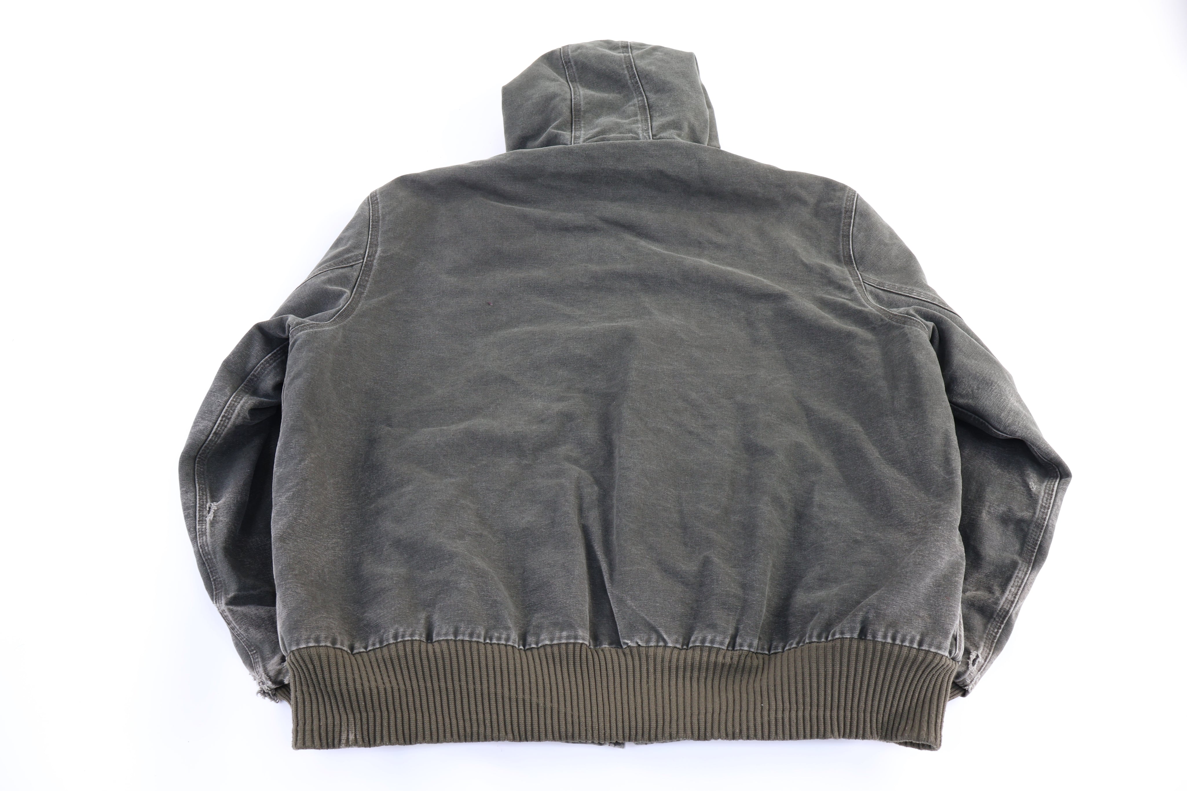 Carhartt Logo Patch Green Full Zip Jacket