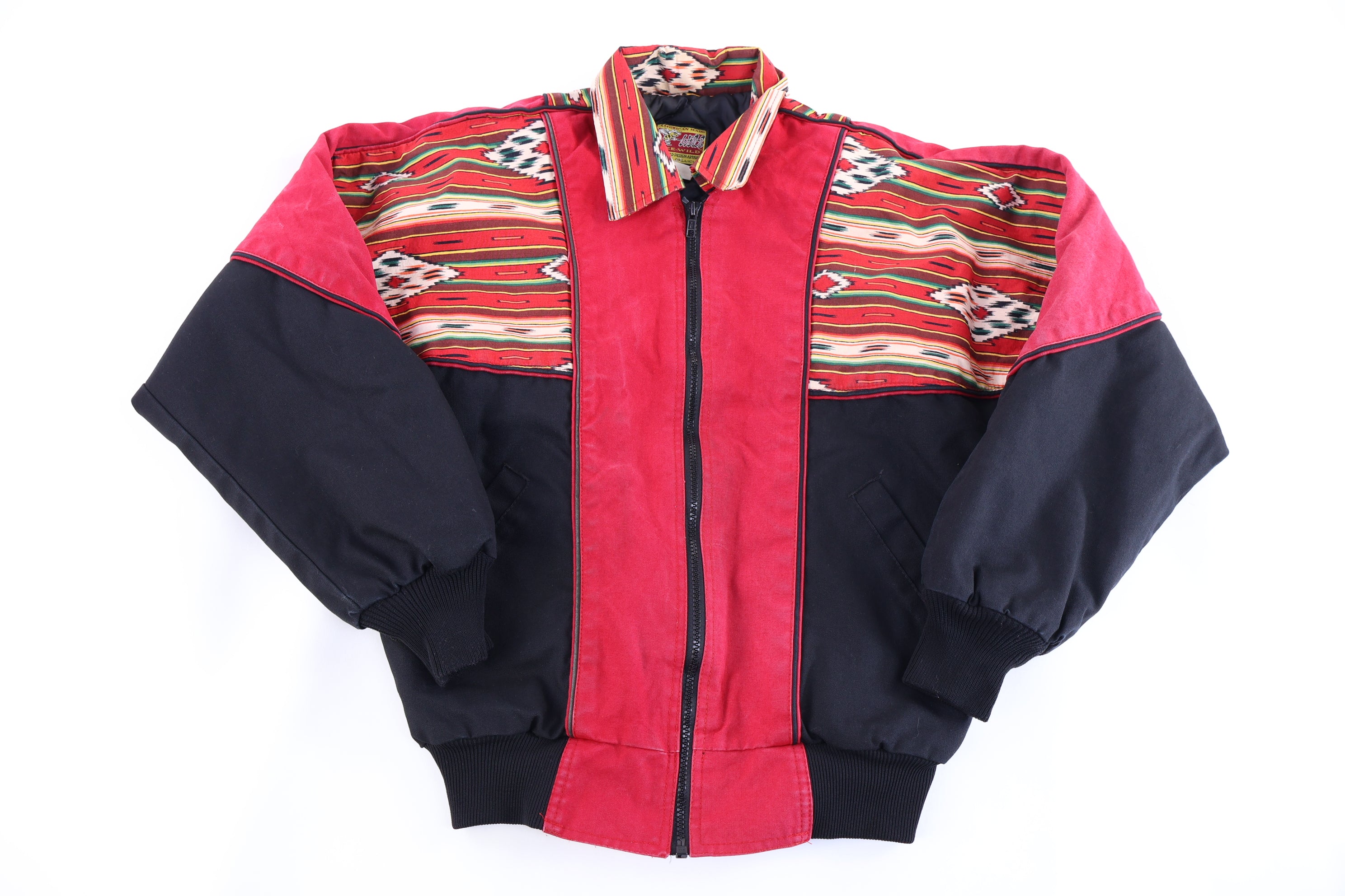 90's Bee-Wild Southwestern Pattern Full Zip Jacket